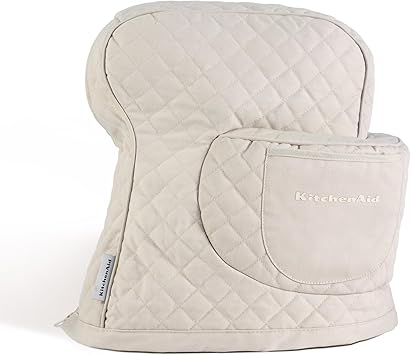 34% off: KITCHENAID Fitted Tilt-Head Stand Mixer Cover with Storage Pocket, Quilted 100% Cotton, 14.4"x18"x10", Milkshake