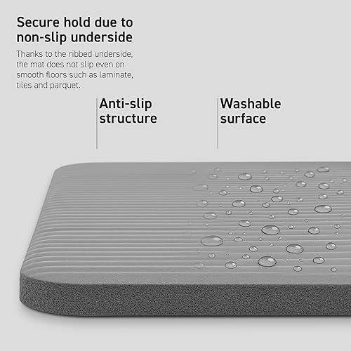 Miniatura 4 de Alfombrilla de yoga antideslizante gruesa de alta calidad, extra cómoda, para entrenamientos en casa, pilates, estiramientos y gimnasio, espuma NBR