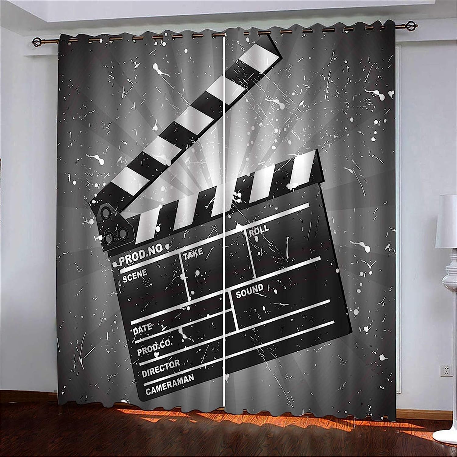 Tende Per Soggiorno Avvio Del Film 280 X 250 Cm Tende Morbide Oscuranti E Insonorizzate - Camera Da Letto/Cucina/Sala Riunioni/Stanza Dei Bambini - Stampa Digitale 3D Albergo Ristorante -2I0Z-K0F