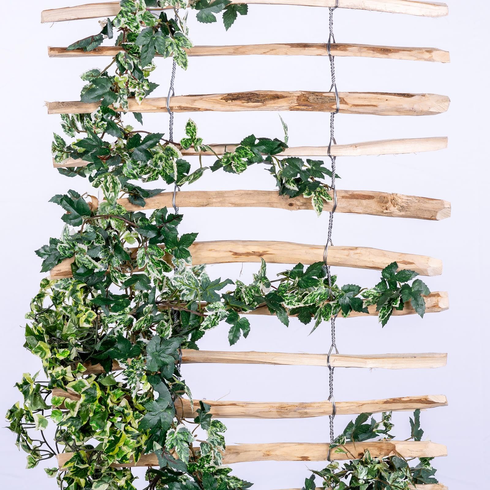 BooGardi Rankhilfe Haselnuss mit Draht · 2 Größen zur Wahl · 50x200 cm Abstand 3-5cm · Rankgitter Sichtschutz · Wandspalier ideal für Balkon, Garten und Terrasse · Kletterhilfe