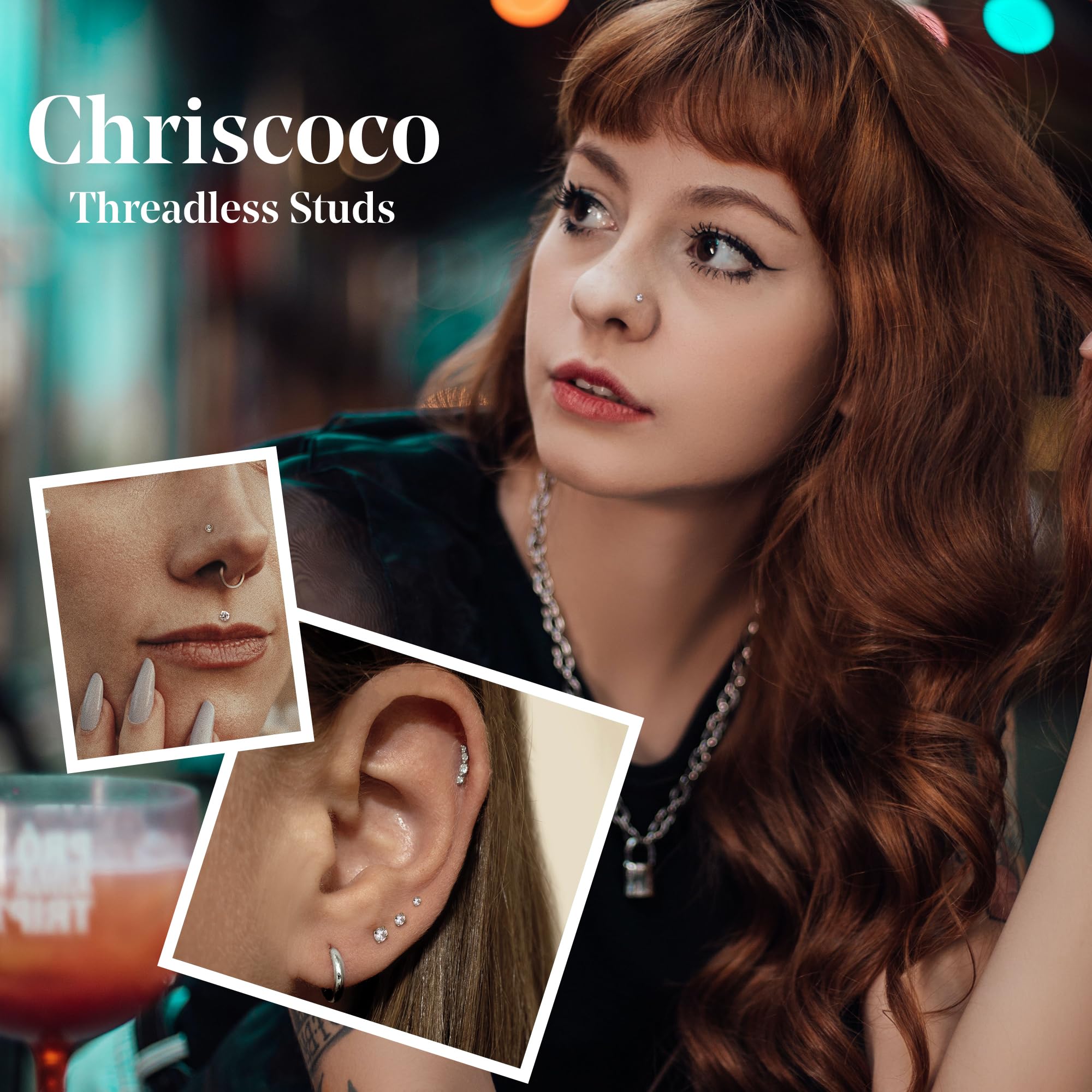 18 sztuk 16G/18G/20G stal chirurgiczna przekłucie tragus biżuteria bezgwintowe Push w nos szpilki Labret Stud Lip Bar kolczyki Tragus Medusa Piercing nozdrza Helix piercing biżuteria