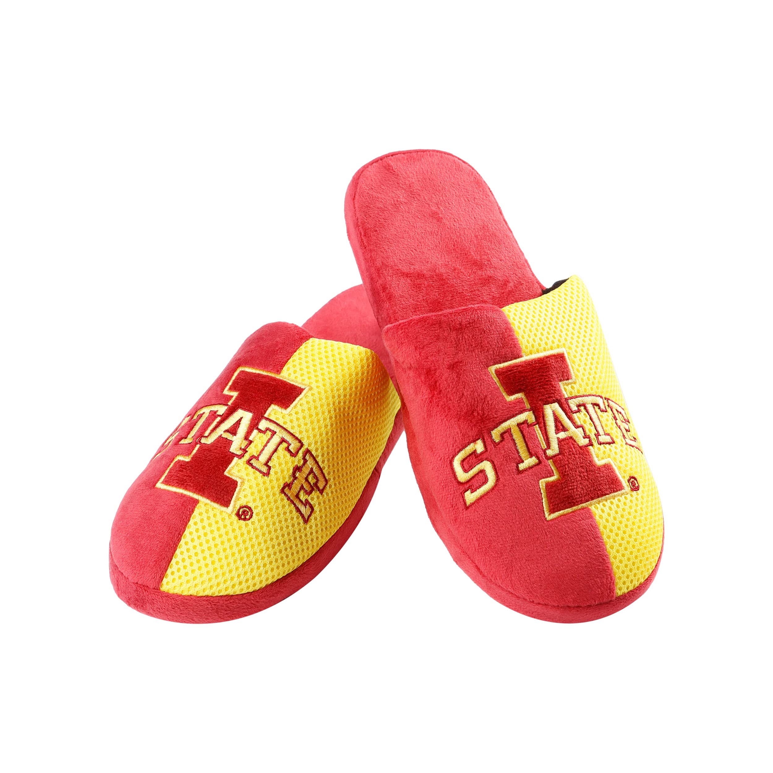 FOCO Oklahoma Sooners NCAA Mens Team Logo Staycation Slippers