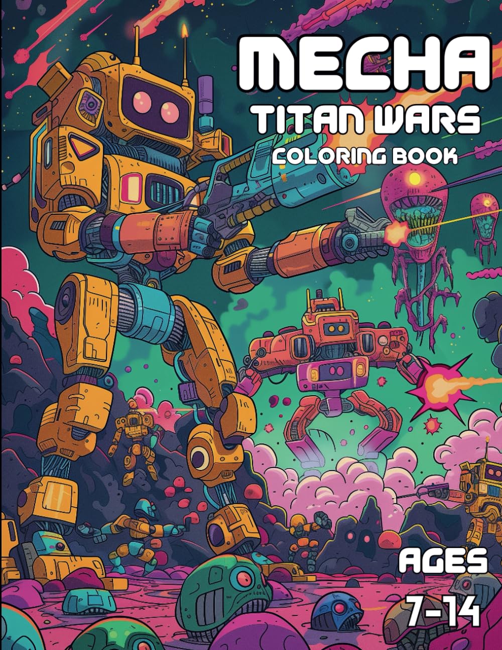 Mecha: Titan Wars Coloring Book