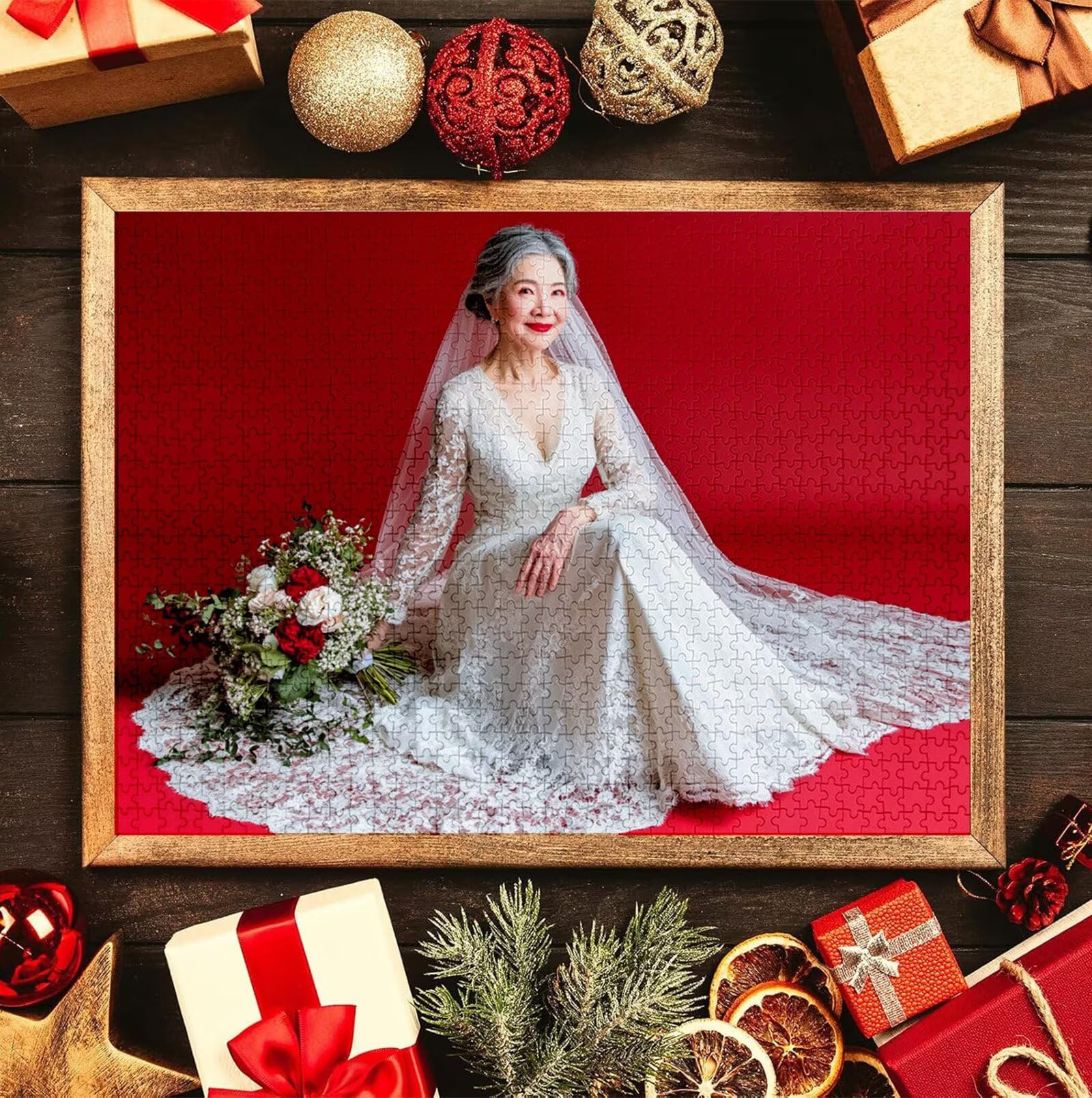 Puzzle Personalizado con Foto, Personalizada Rompecabezas Personalizado Diseña tu Logo Foto o Texto, Personalizado Navidad Halloween San Valentín Parejas Niños Familia Amigos h-293