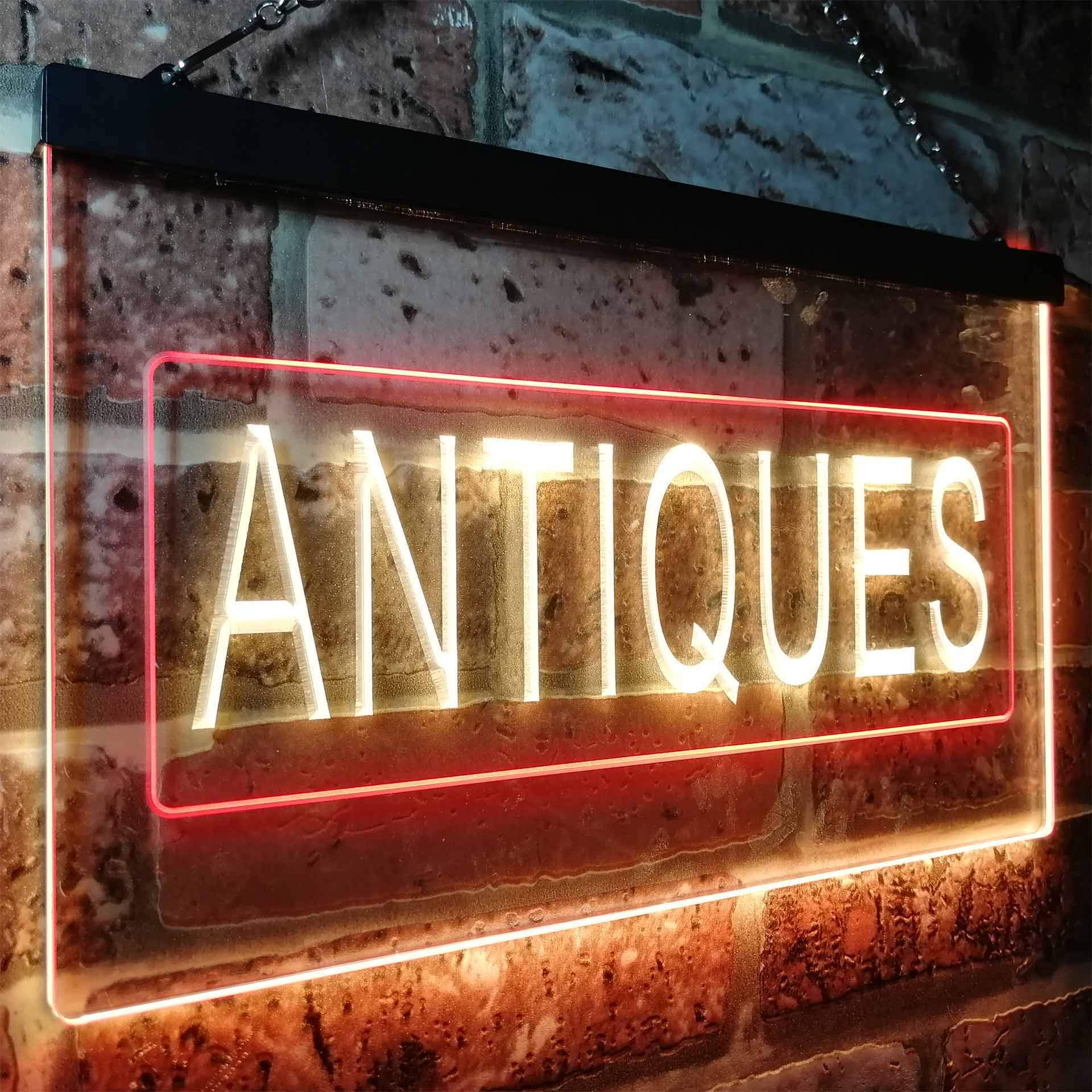 Amazon | Antiques Shop Illuminated Dual Color LED看板 ネオン