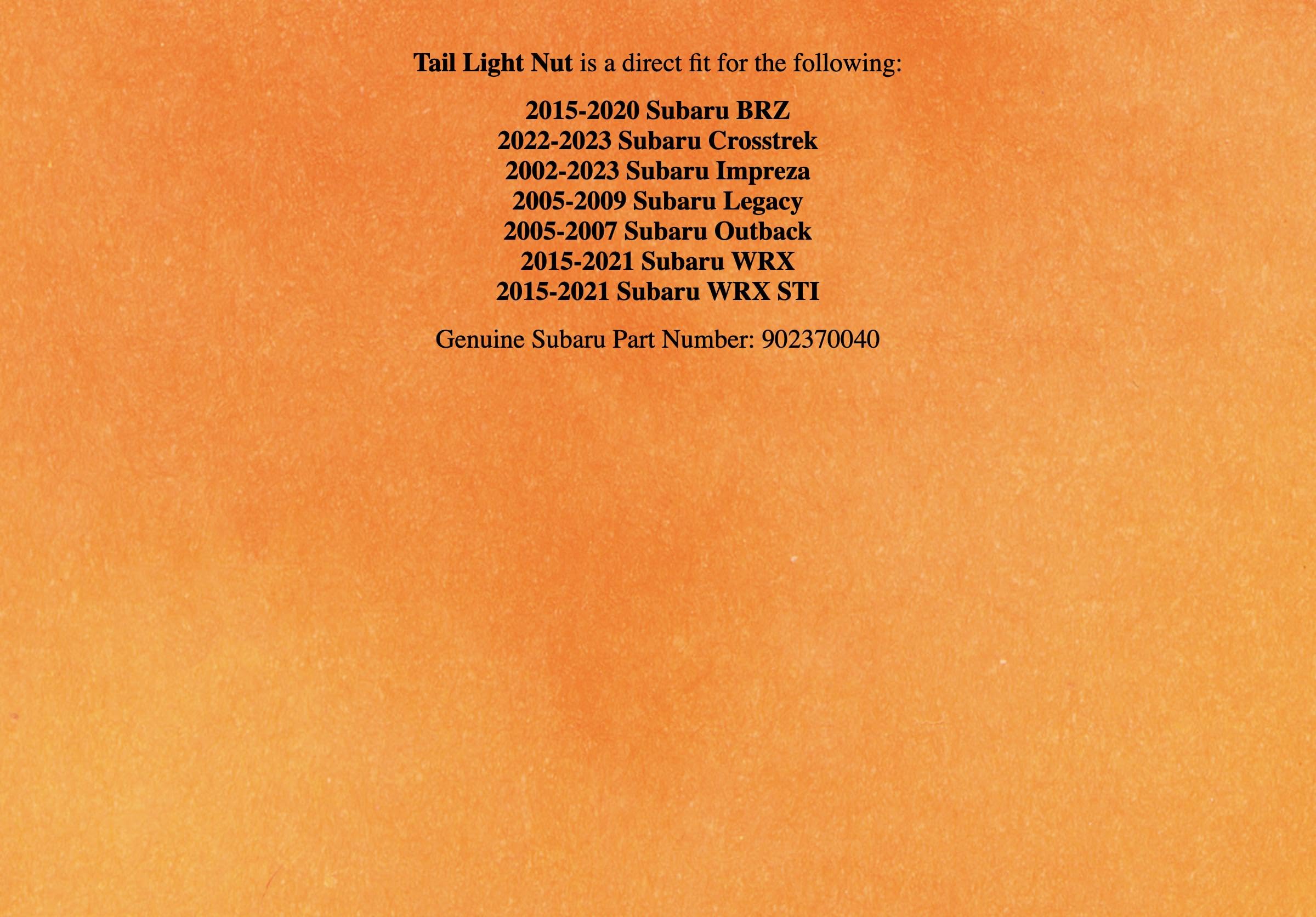 Amazon.com: OEM 2002-2023 Tail Light Lamp Assembly Nut Flange  