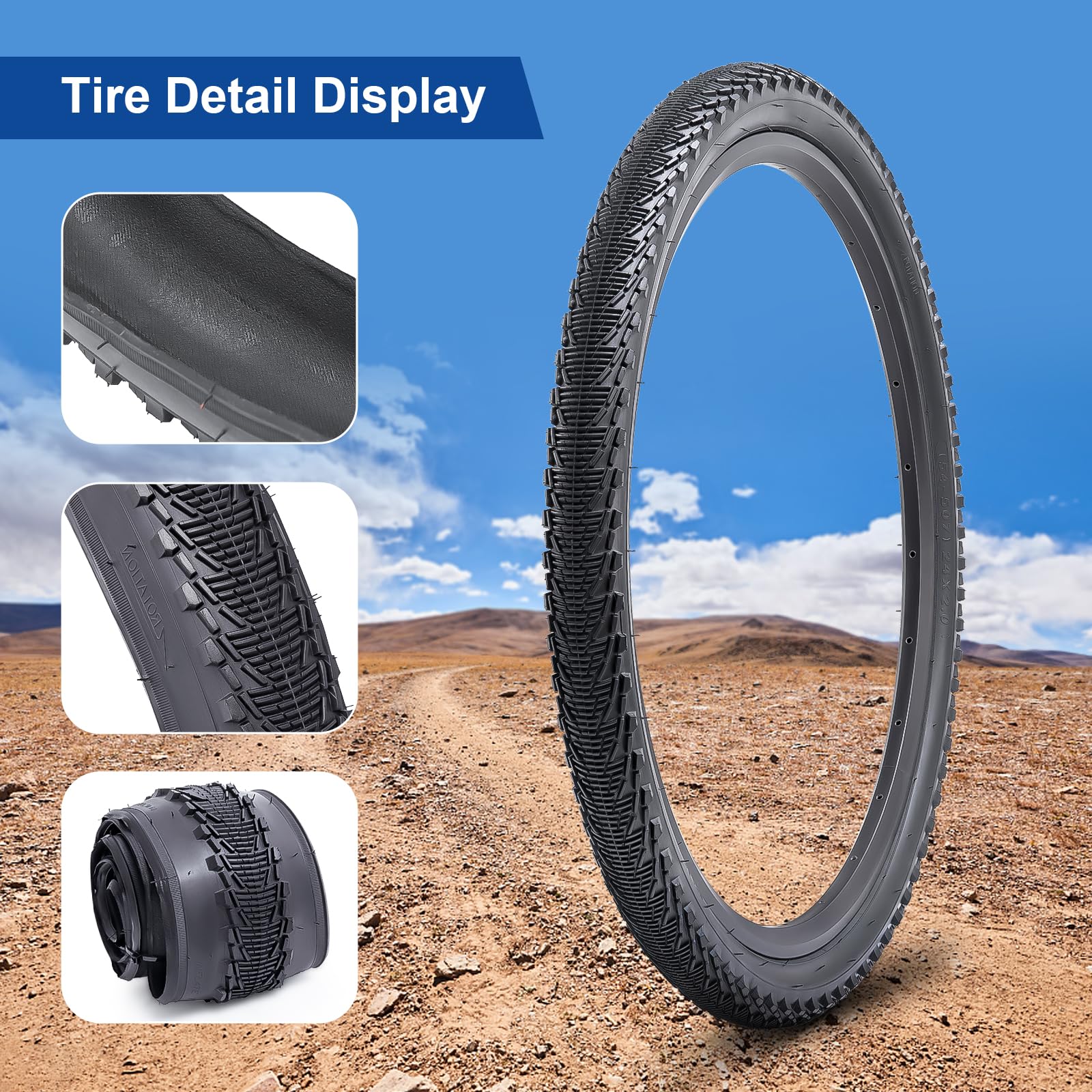 ロードバイクタイヤ Amazon | FengCan 1本 24 2.0 タイヤ,24x2.0 54-507 タイヤ,適用