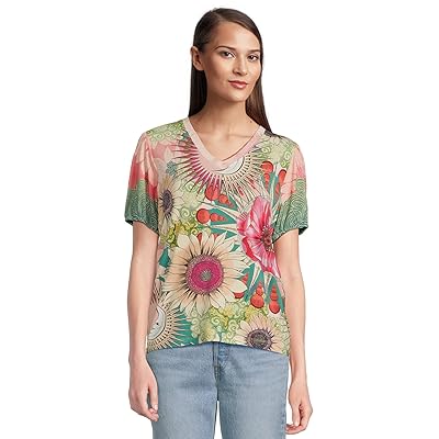Johnny Was The Janie Favorite V neck Puff Sleeve Tee Emily Women