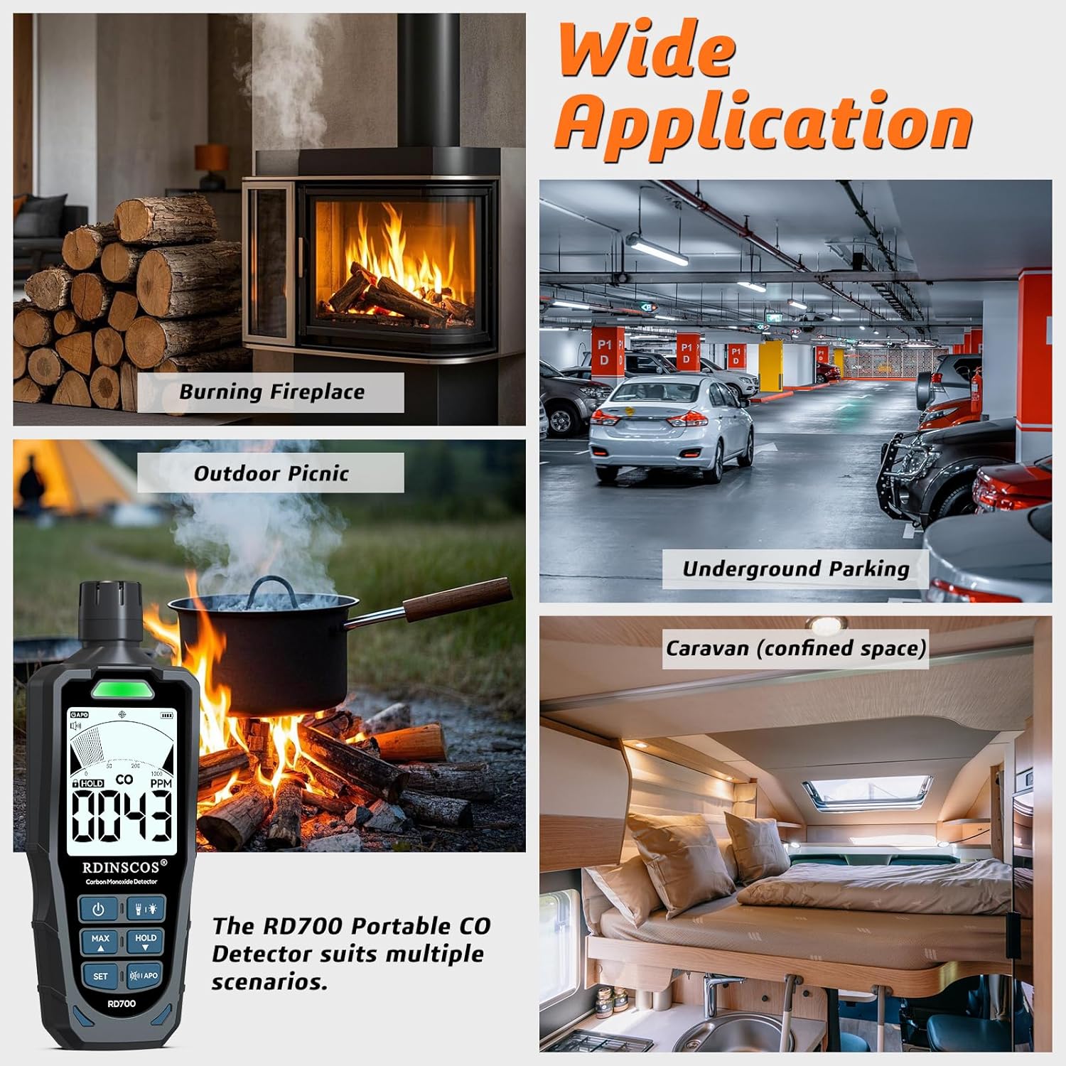 Rechargeable Portable Carbon Monoxide Detector – Handheld CO Meter for Home, Travel, and Vehicle Safety (1) - Image 9