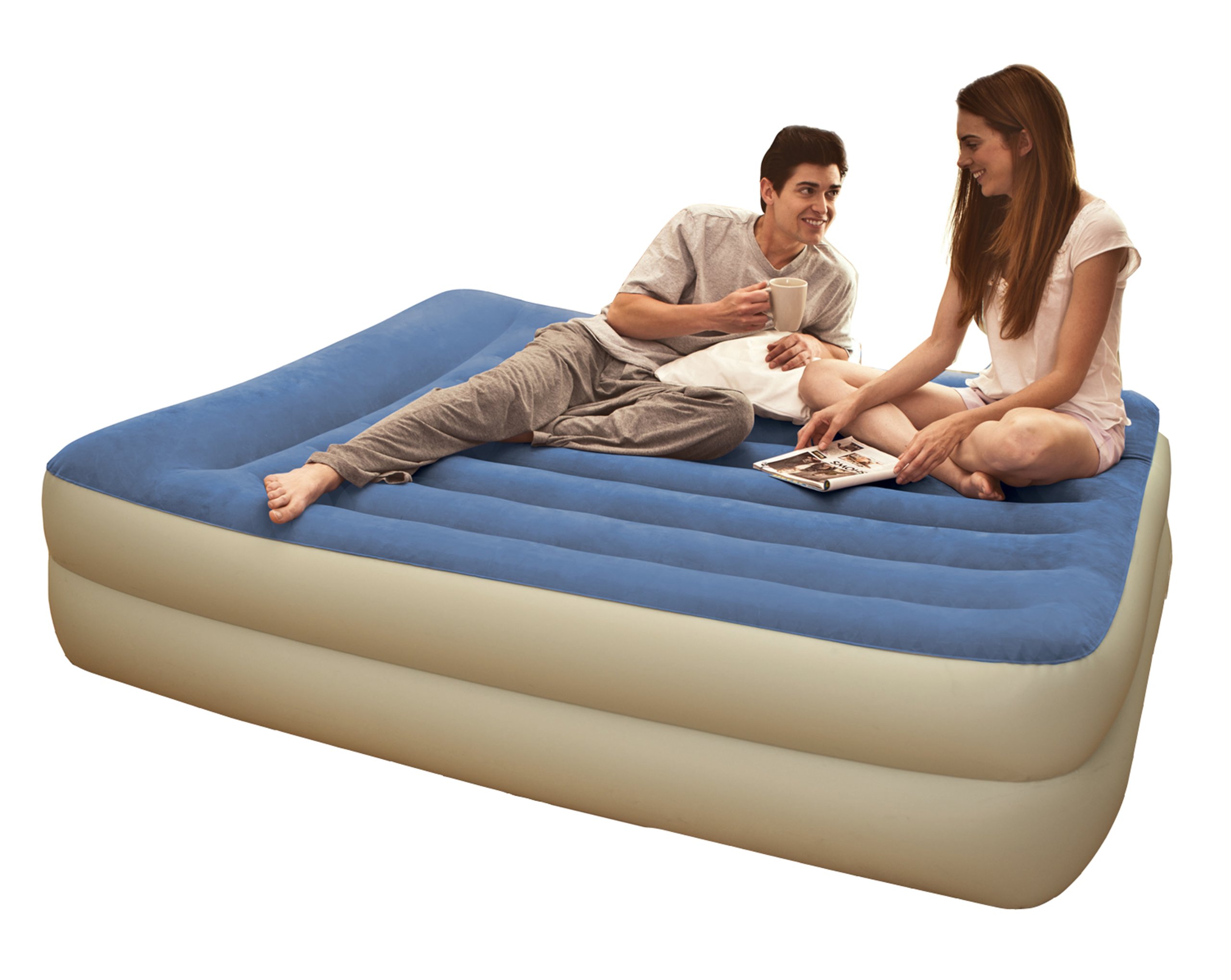 Intex 12-67714 łóżko dmuchane Pillow Rest "Queen", 230 V, z wbudowaną pompką, 152 x 203 x 47 cm