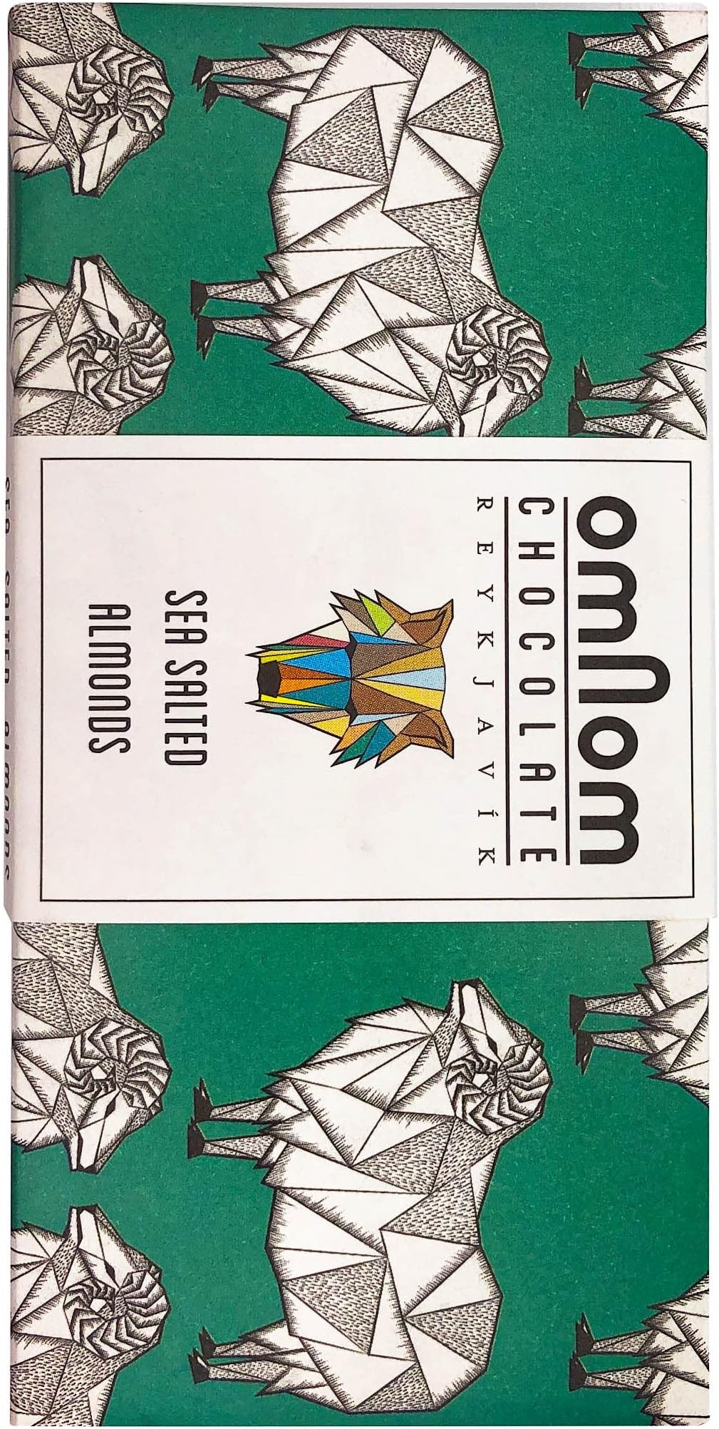 Delicious 65% Cacao Chocolate Bar by OMNOM | Award Winning Gourmet Chocolate with Artisanal Taste | Perfect for Self Indulgence or as a Chocolate Gift Set | 60 GMS Each - Sea Salted Almonds & Milk