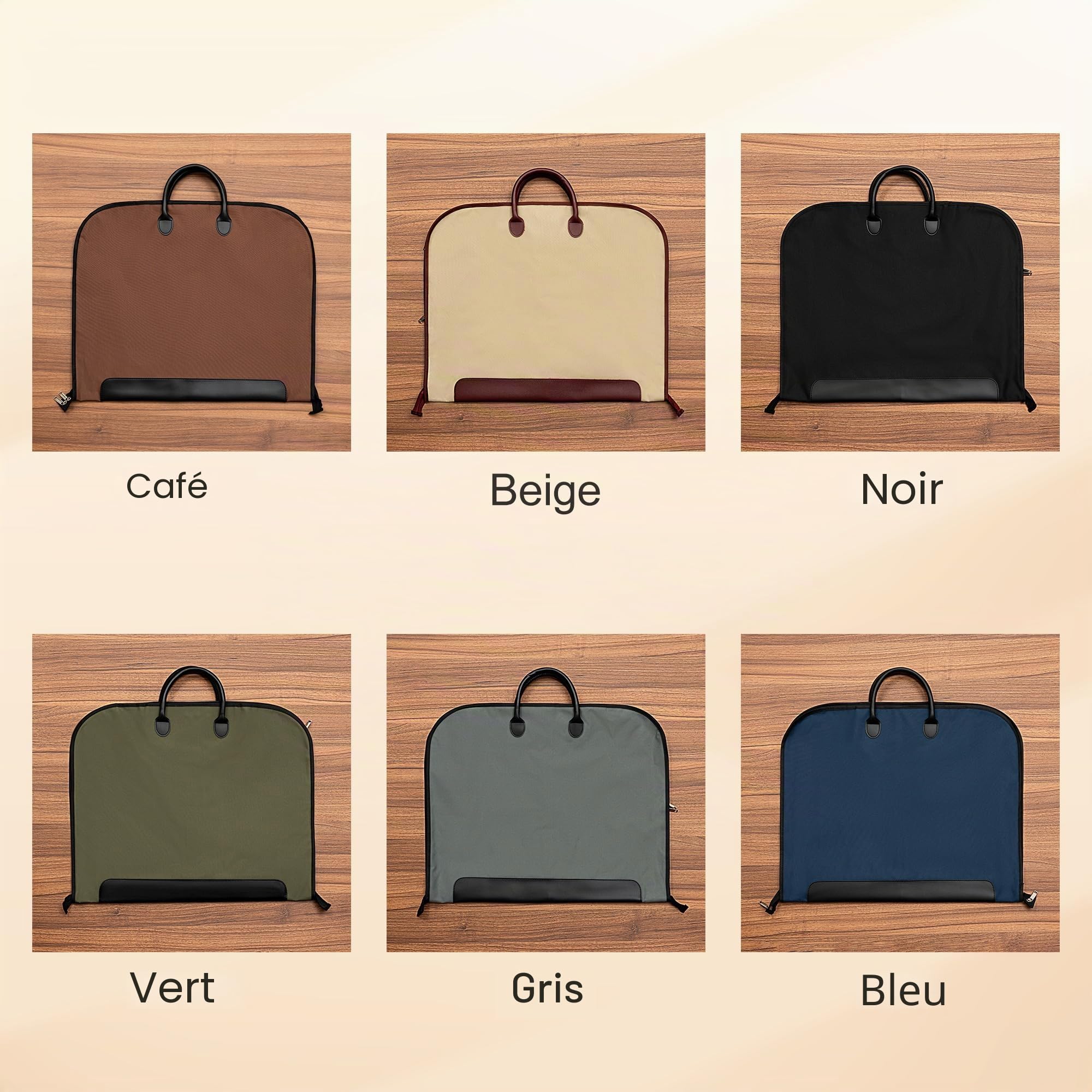 Sac de costume personnalisé pour homme et femme, sac à vêtements de voyage avec poignée en cuir pour costumes, robes, manteaux, smokings