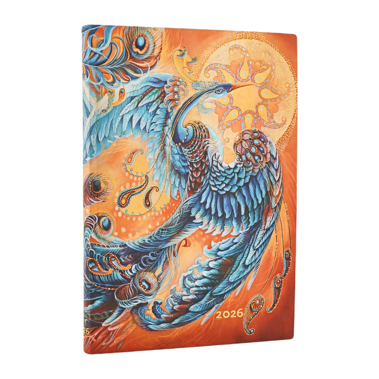 2026 Skybird (Birds of Happiness) Midi 12-month Vertical Softcover Flexi Dayplanner 2026 (Elastic Band Closure)