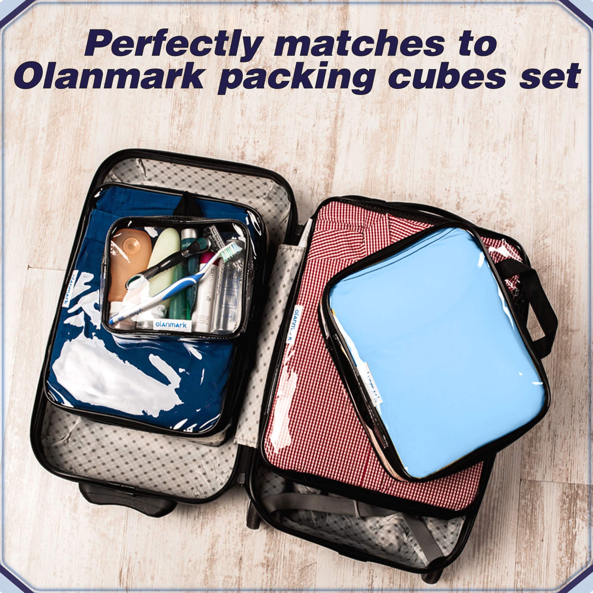 TSA Approved Toiletry Bag 311 Clear Travel Cosmetic Bag with Handle