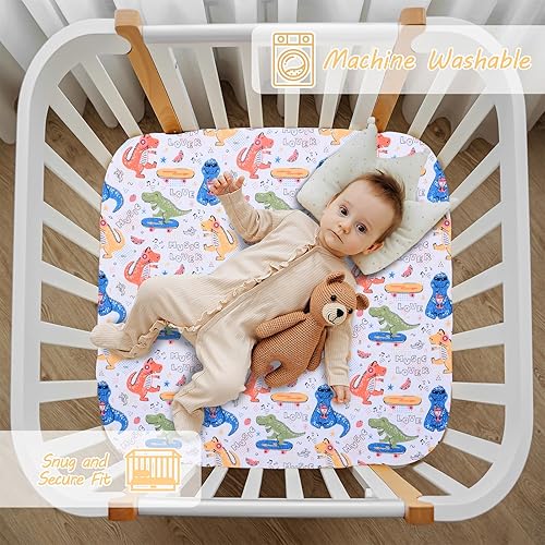 Miniatura 52 de Cloele Sábanas bajeras cuadradas perfectas para colchones portátiles de 36 x 36 pulgadas, sábanas cuadradas de jungla para cuna, sábana bajera