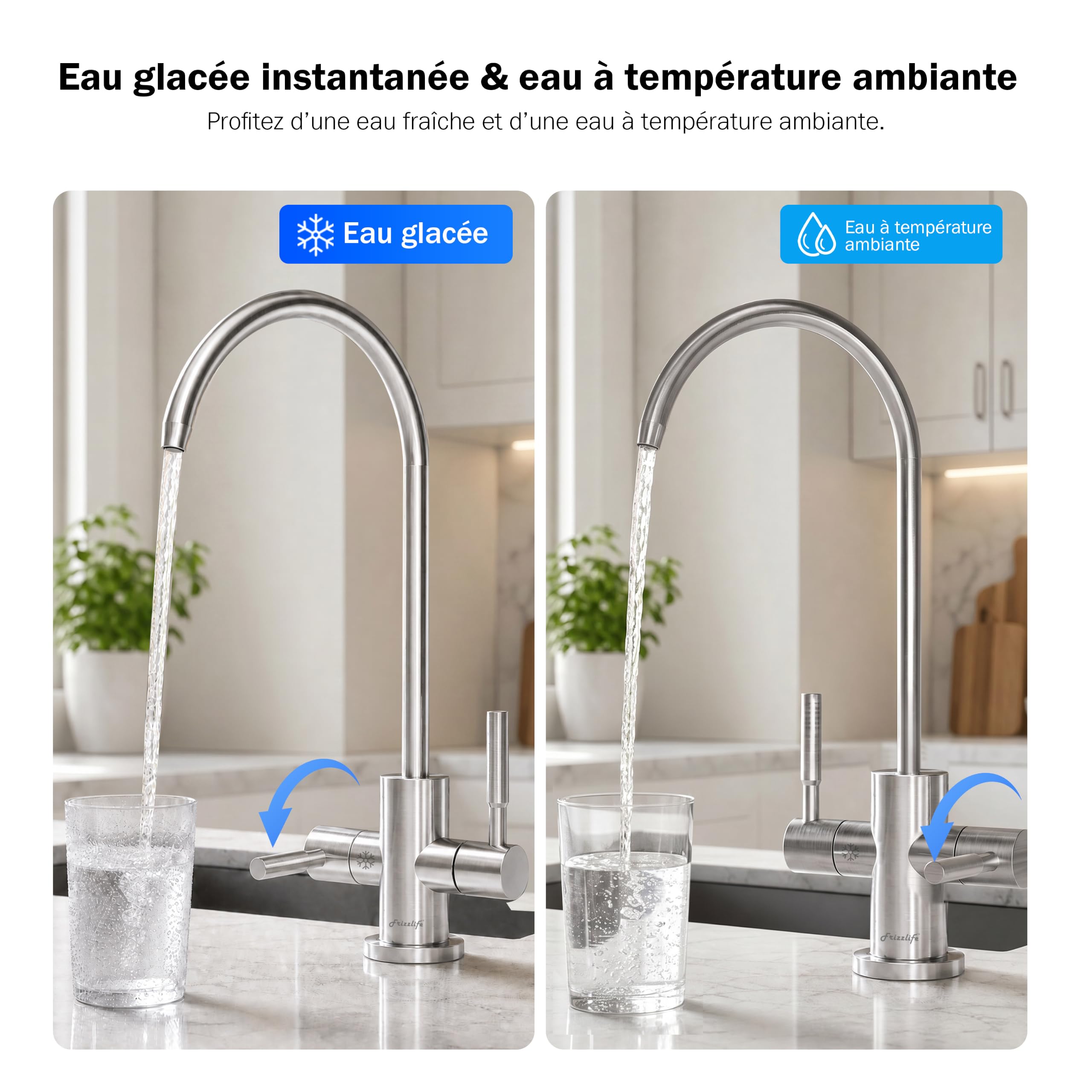 Frizzlife Refroidisseur d’Eau sous évier avec Filtre, CW5000+MS99