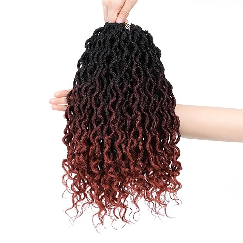 Miniatura 8 de Karida Goddess Locs - Cabello de ganchillo de 14 pulgadas, 8 paquetes de cabello sintético de ganchillo para mujeres negras, rastas de diosa con