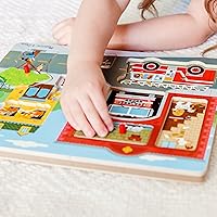 Vista 7 de Melissa & Doug - Rompecabezas con sonido (8 piezas), Estación de bomberos, Multicolor