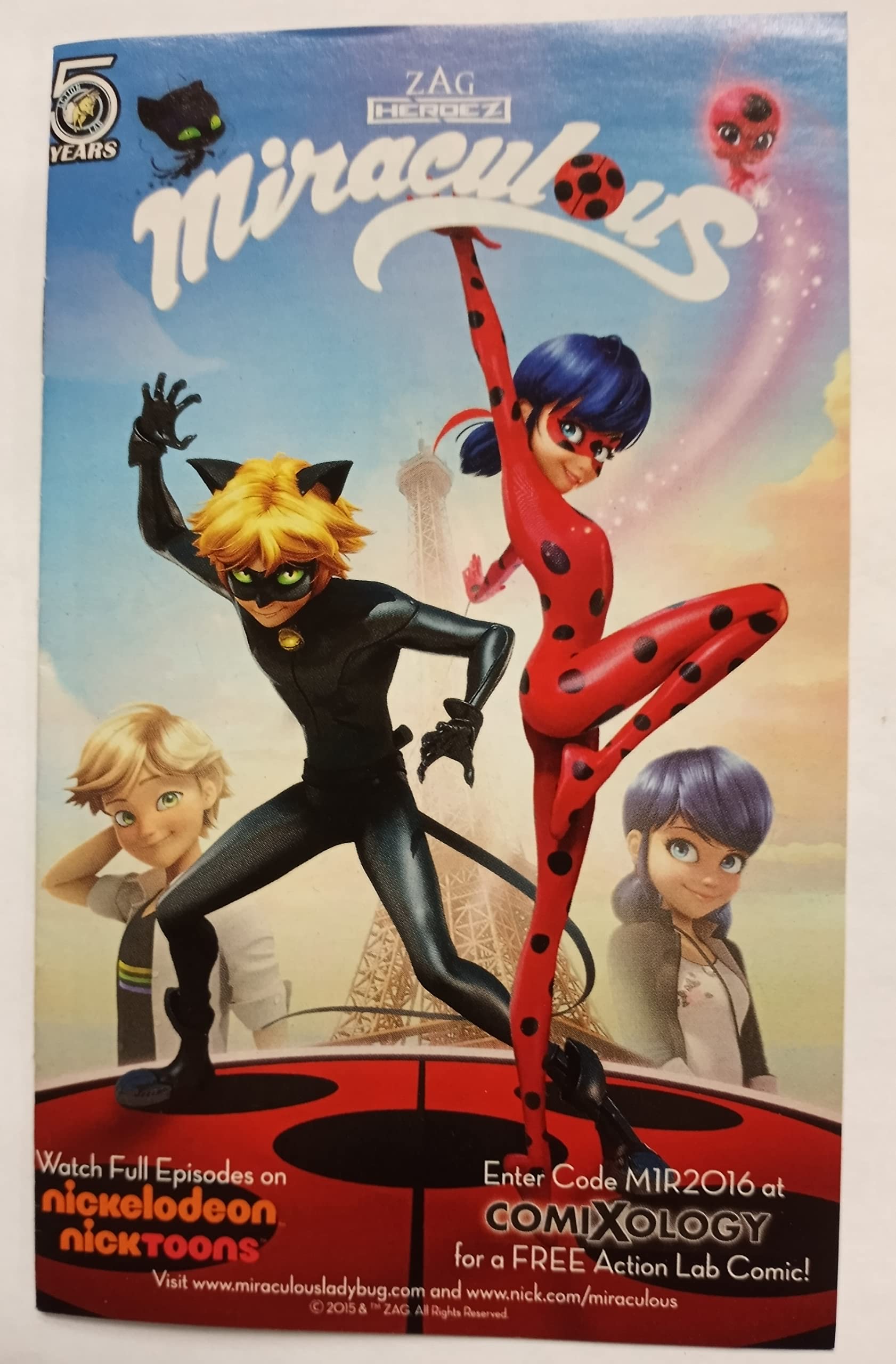 Amazon.com: Miraculous Ladybug & Cat Noir Promo POST CARD 4 x 6 inches AND  Mini Comic Book from SD Comic Con : Toys & Games