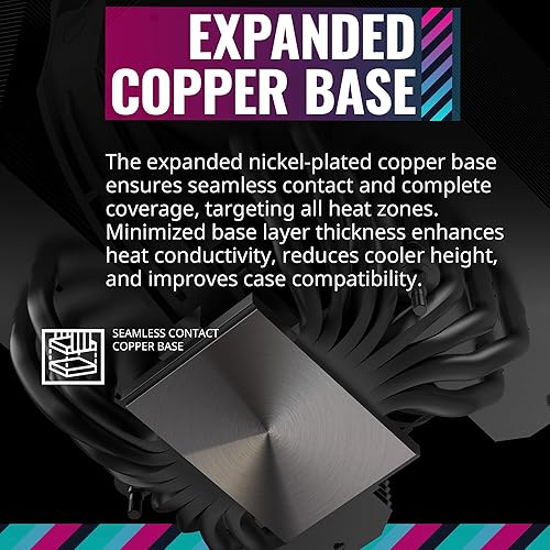 Miniatura 5 de Cooler Master MasterAir MA824 Stealth Dual Tower CPU Air Cooler, 8 Heat Pipes, Dual Mobius 120130mmFans, Nickel-Plated Copper Base, AMD Ryzen