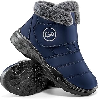 Aomigoct Winter Snow Boots for Women Waterproof: Fur Lined Warm Womens Boots Anti Slip Hook Loop Comfortable Booties Outdoor