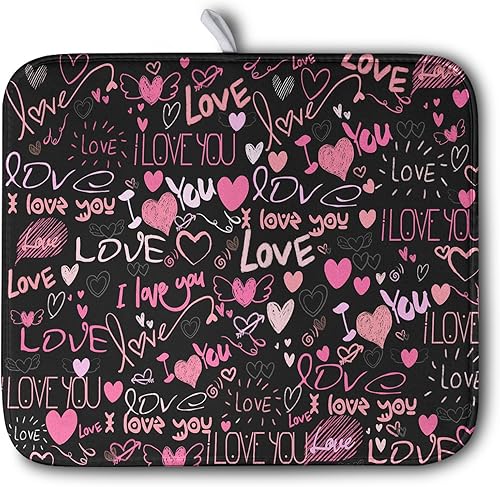 Vista 247 de Tapete de secado de platos con hojas de palma tropicales para encimera de cocina, 18 x 24 pulgadas, tapete de secado de cocina Monstera verde