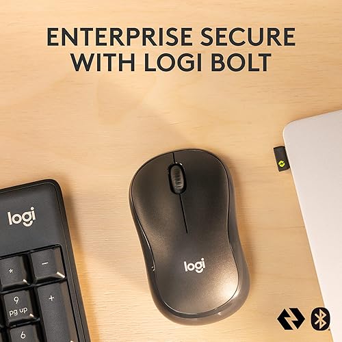 Miniatura 2 de Logitech MK370 Combo para negocios, teclado inalámbrico de tamaño completo y mouse inalámbrico, receptor USB seguro Logi Bolt, Bluetooth,