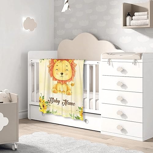 Miniatura 10 de Manta de bebé con nombre personalizado de flor de conejo, mantas de bebé personalizables para niñas y niños, manta de bebé personalizada regalos