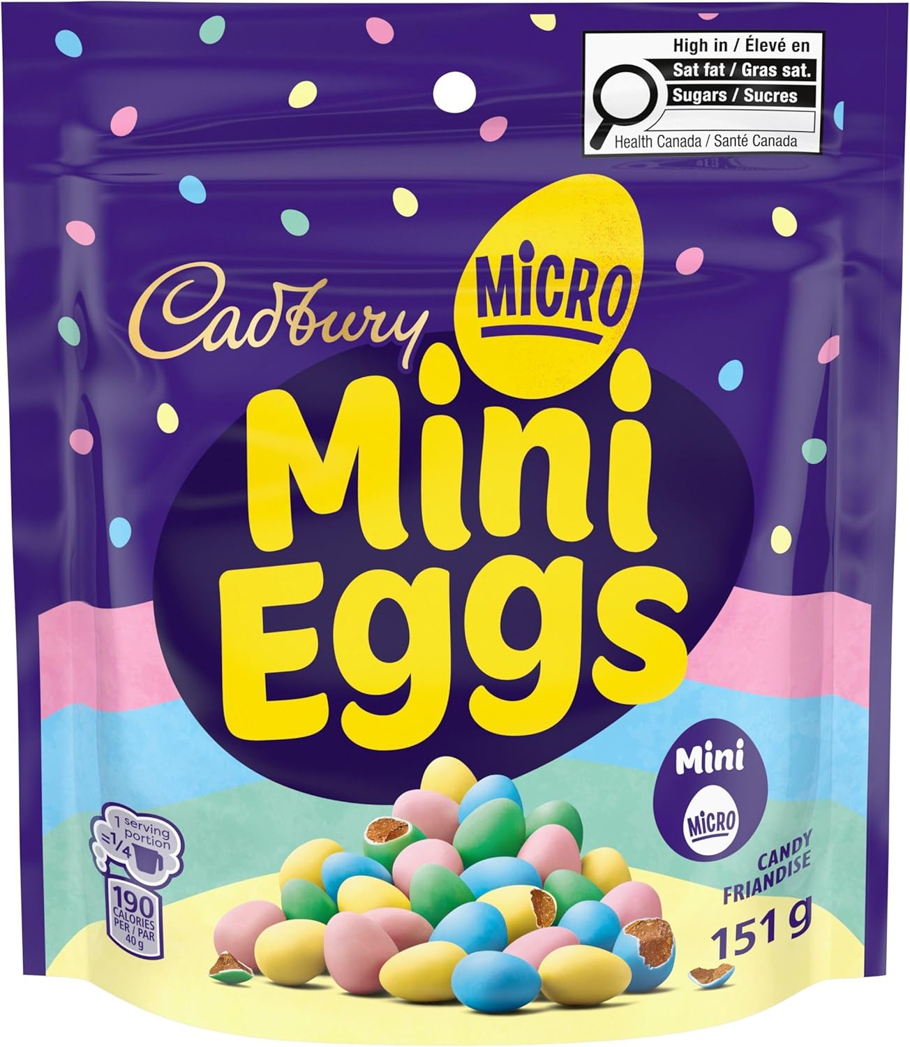 Cadbury Micro Mini Eggs, Chocolatey Candy Eggs, 151g