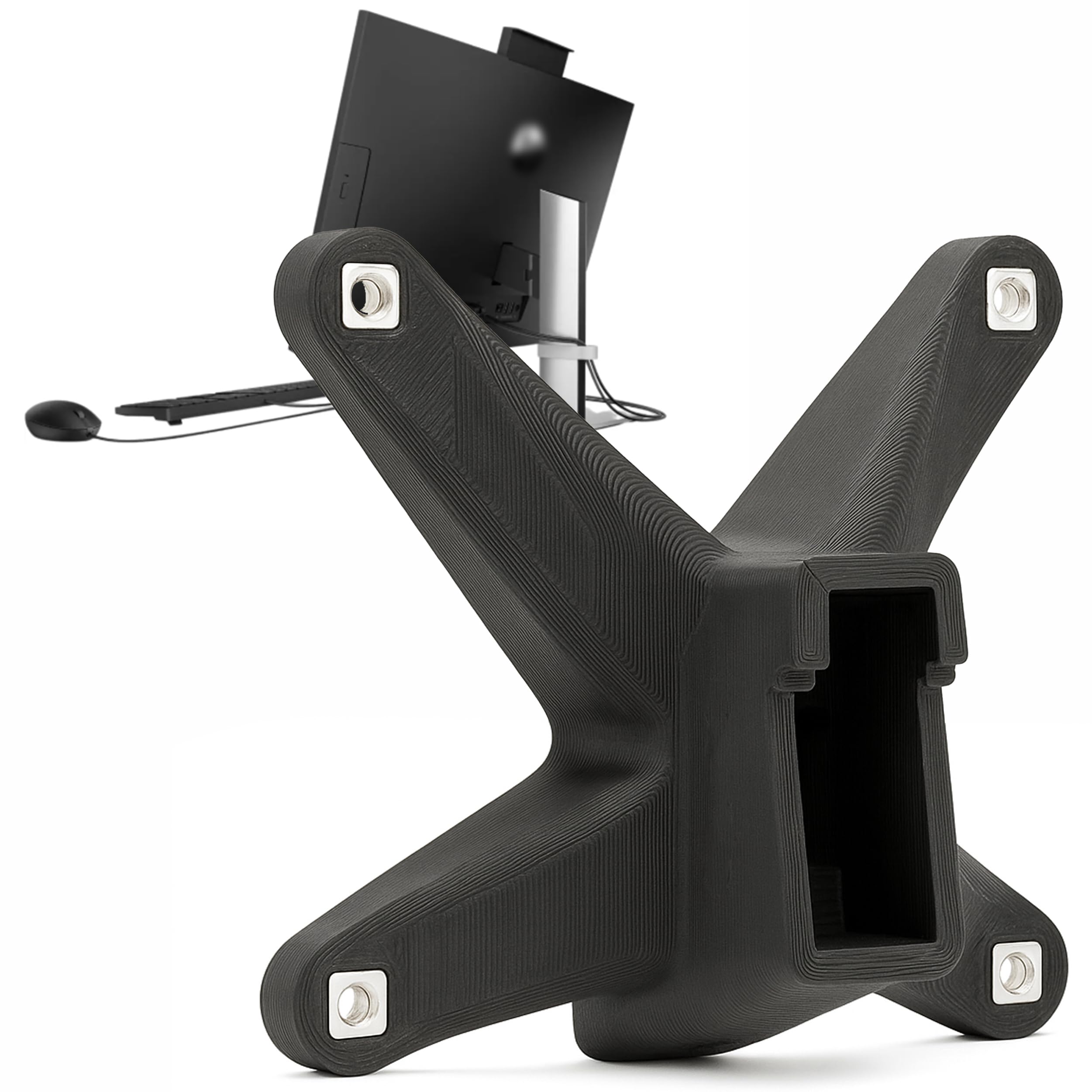 Adaptador VESA 3IDEE compatible con el ordenador todo en uno de HP (ProOne 440 G9, 24-f0006ng) – 75 x 75 mm, para monitores sin conexión VESA