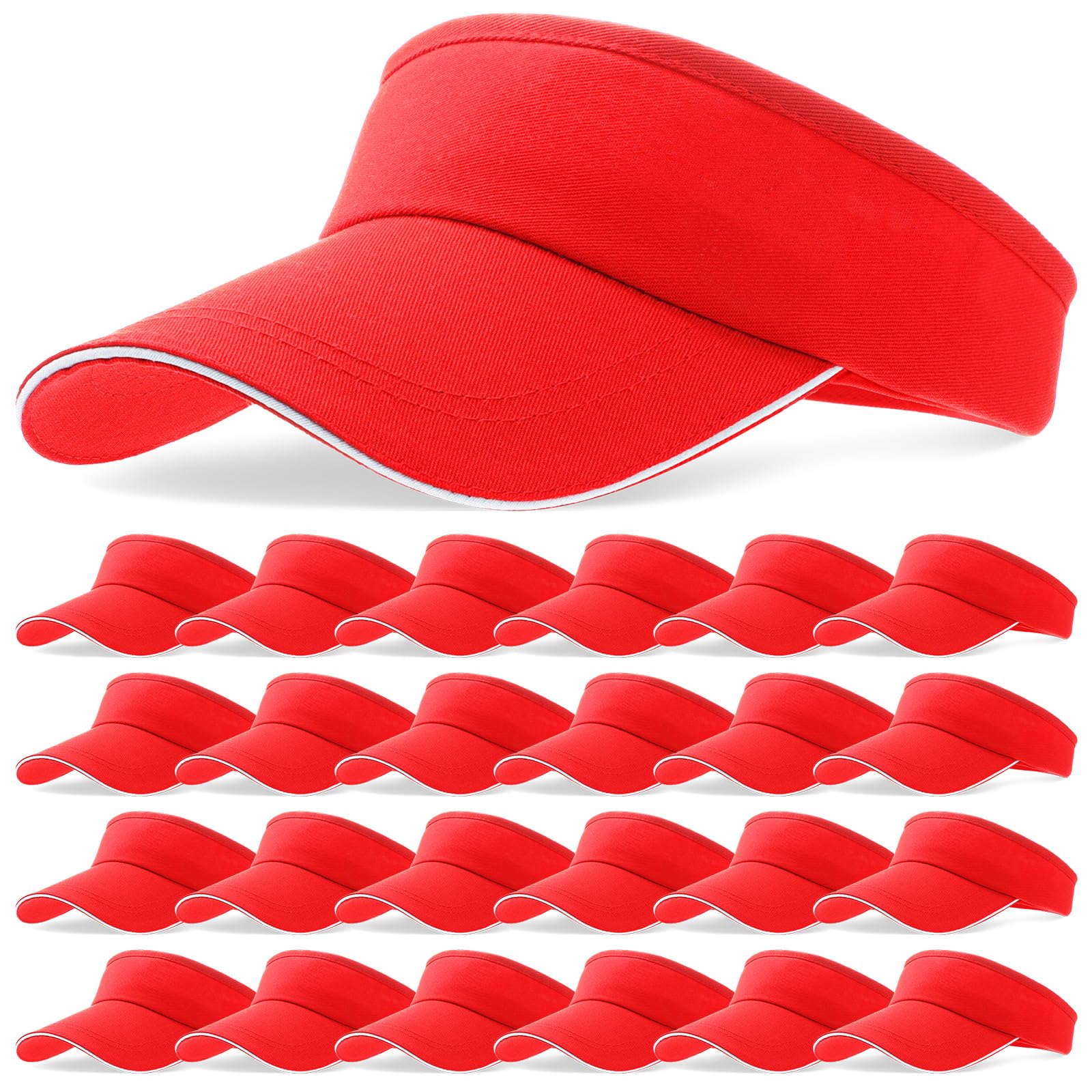 Bonuci 24 viseras a granel para mujer, sombrero de sol, viseras para hombre