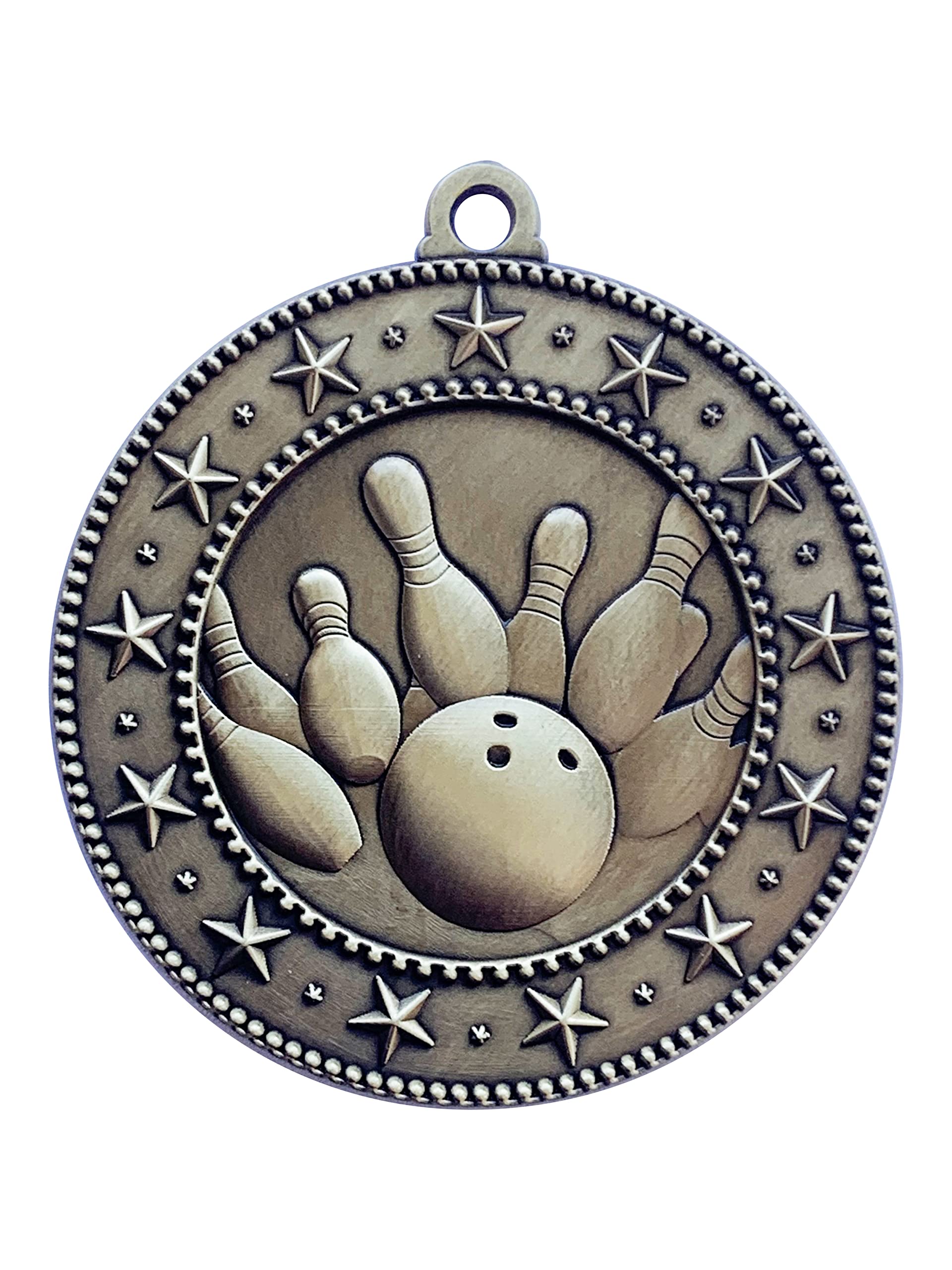 10 to 100 Packs of EMDC Style Bowling Medals