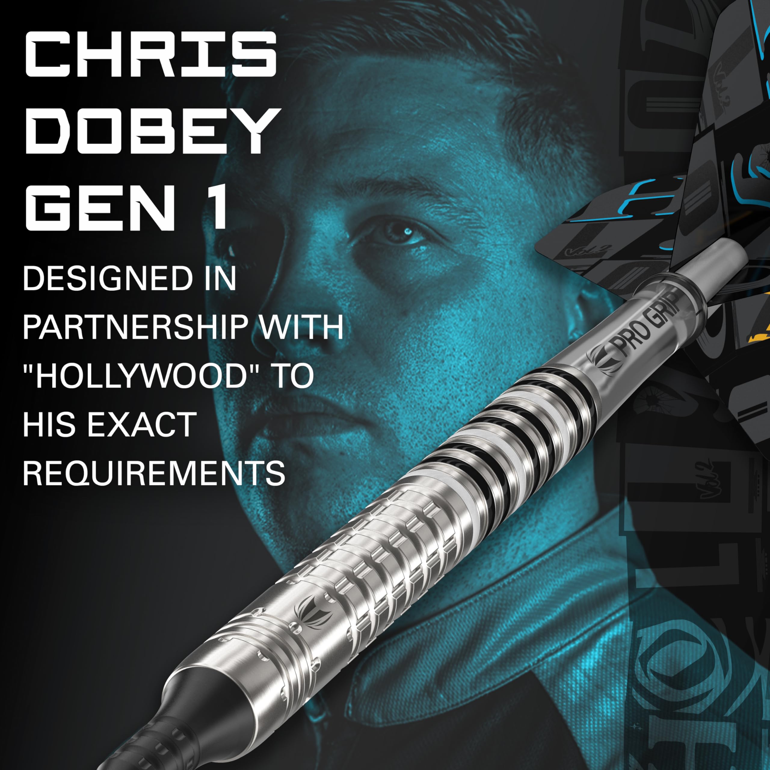 Target Darts Chris Dobey G1 19G 90% Set de fléchettes à Pointe Souple en tungstène