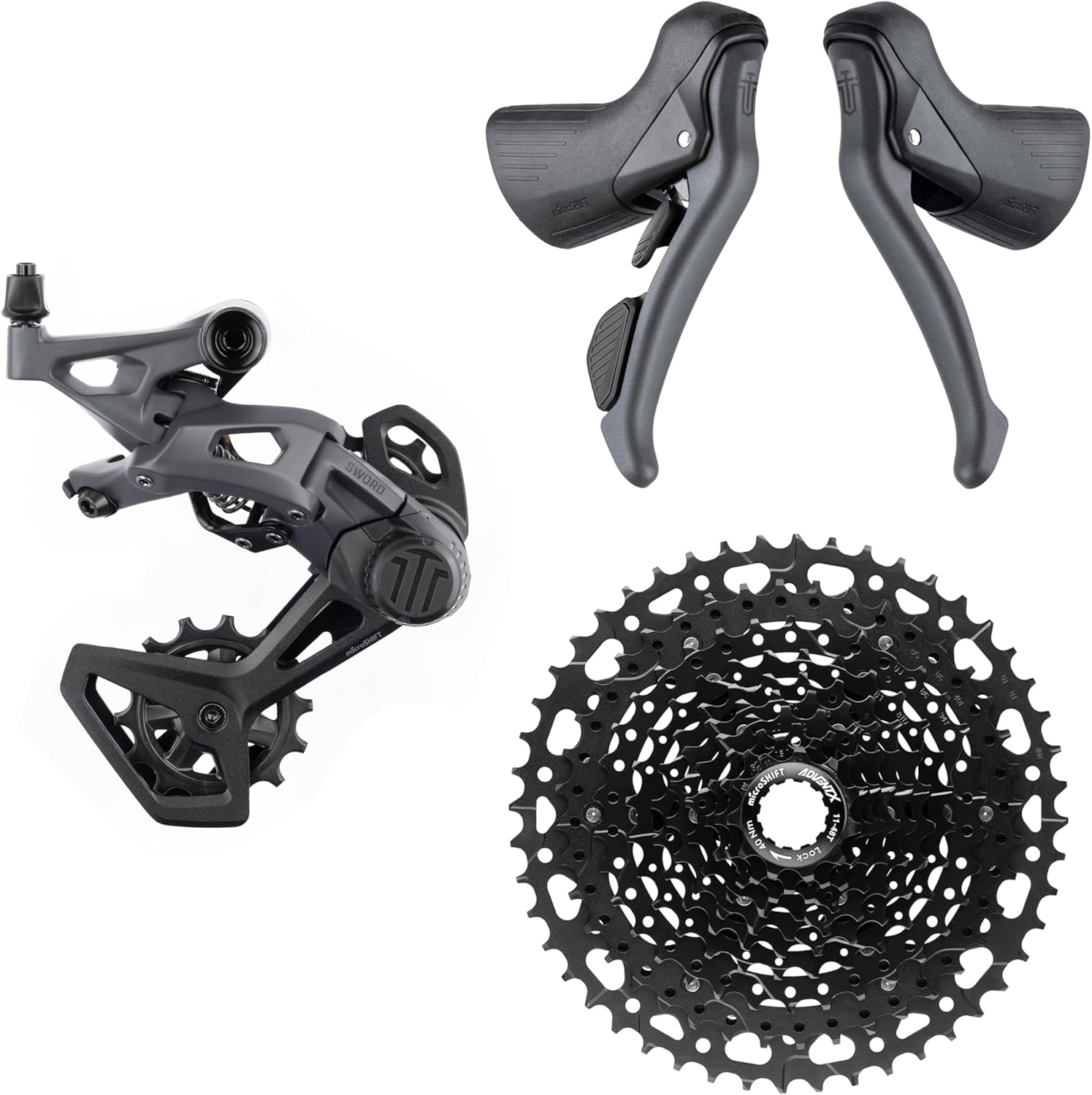 microSHIFT Sword 1x10-Speed Groupset - Includes Brake/Shifters