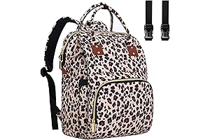 Leopard Diaper Bag Backpack: Multipurpose Baby Bag with Ample Capacity and Insulated Compartments