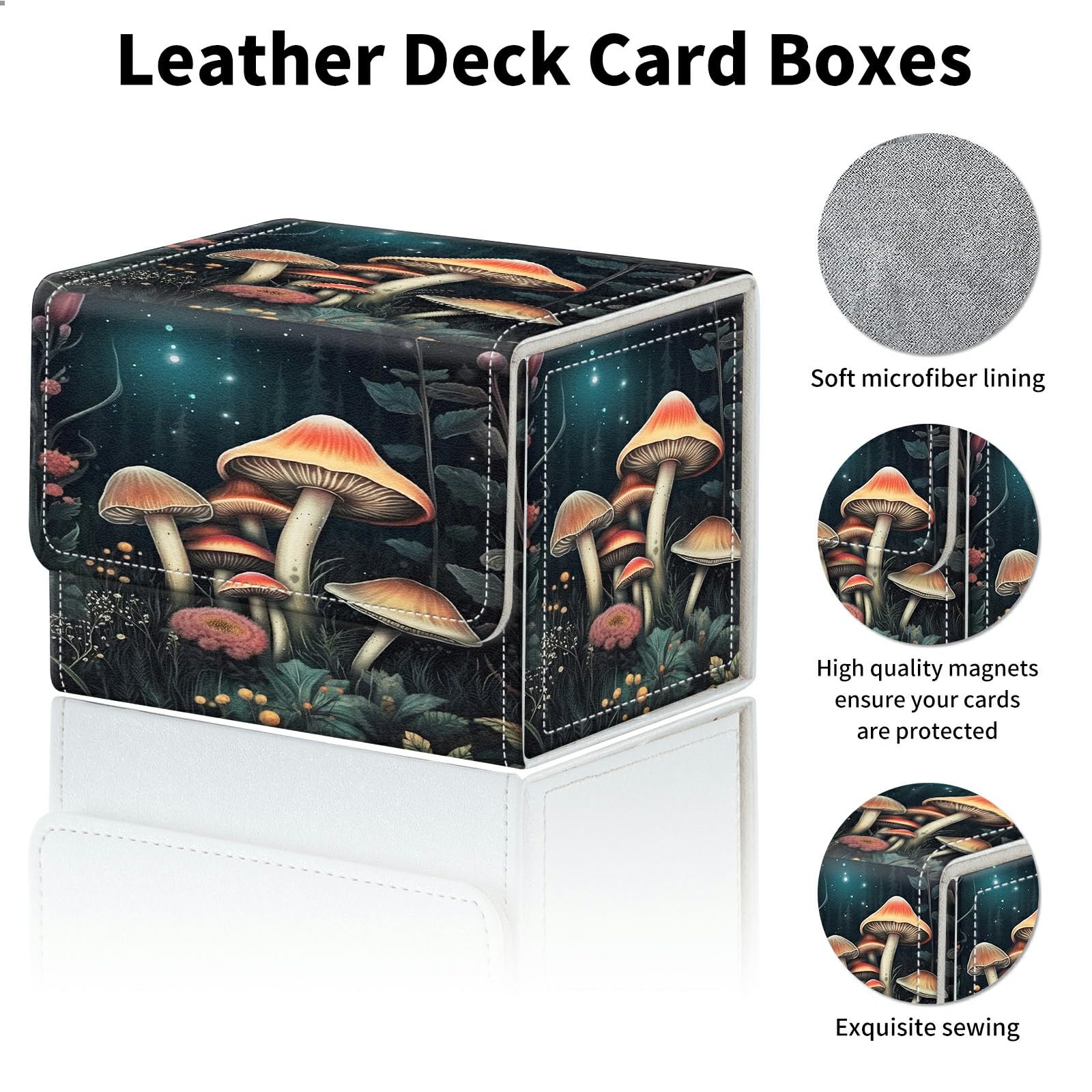mtg mushroom cards Amazon.com: HEAKIERG Mushroom Card Deck Box Organizer, 100+ Sleeved Cards  Deck Case For Trading Cards, Leather Magnetic Closure Commander Deck Box  Holds Magnetic Card Storage Box Fits for MTG TCG CCG :