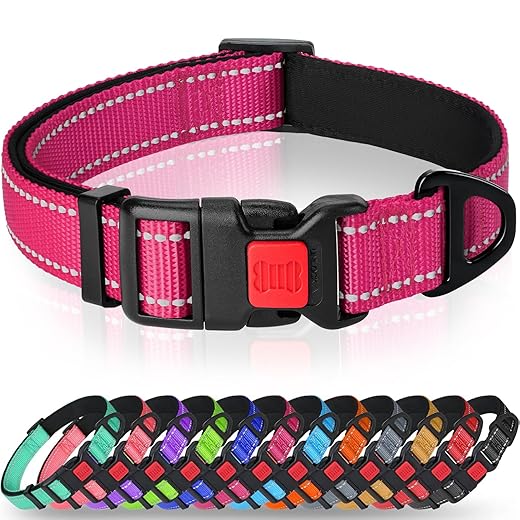 Taglory Reflective Nylon Dog Collar