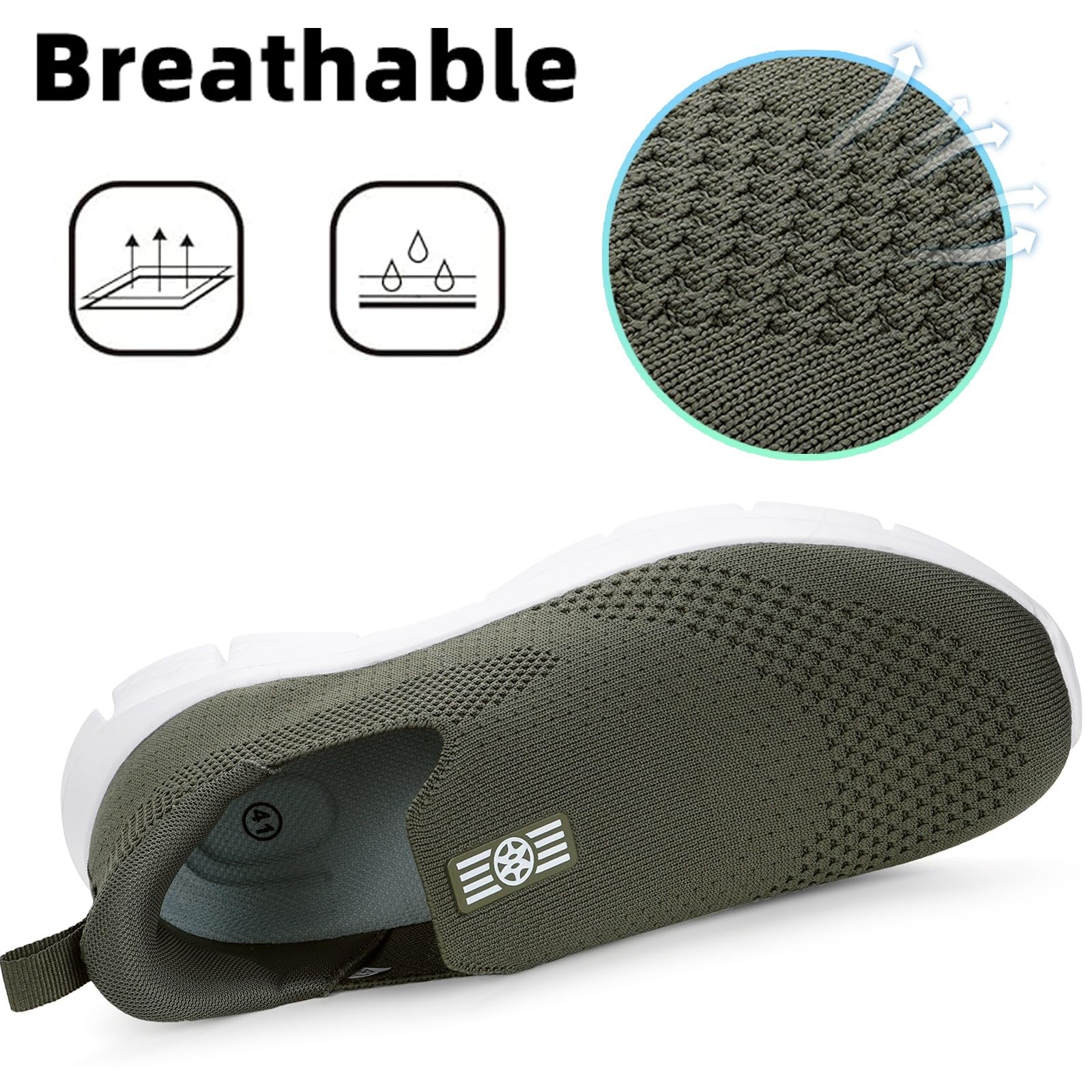 ZUSERIS Sneaker da Donna Uomo Slip in Scarpe da Camminata Ginnastica Corsa Sportive Passeggio Knit Comodo 36-46