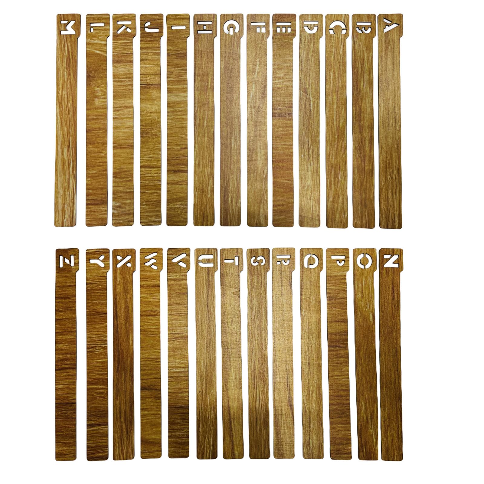 Marque-pages avec lettres creuses, 4 pièces, pour amoureux des livres, écrivain, enseignant, étudiant, remplissage de bas de noël, marque-pages en bois