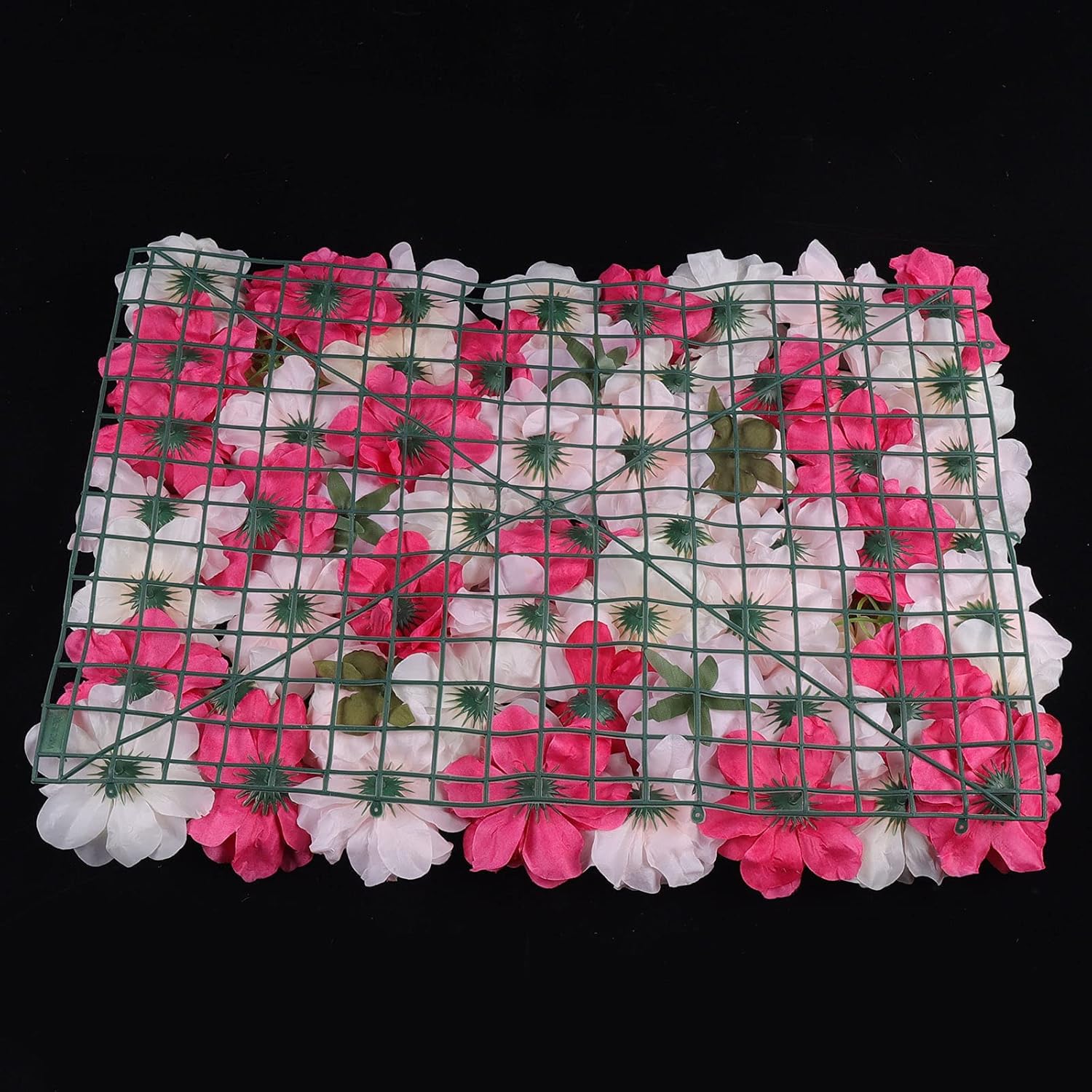 Gdrasuya10 4 Pcs Artificial Flower Wall Panels 60x40cm 3D Flower Background for Wall, Wedding Flower Decorations Wall Silk Rose Panels for Photo Areas, Stage Background, Party(Dahlia + Rose Peony)