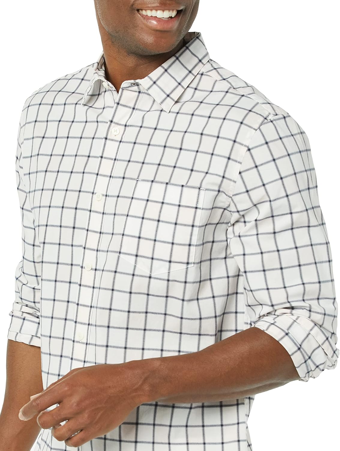 Amazon Essentials Men's Long-Sleeve Regular-fit Stretch Poplin Shirt - Image 5