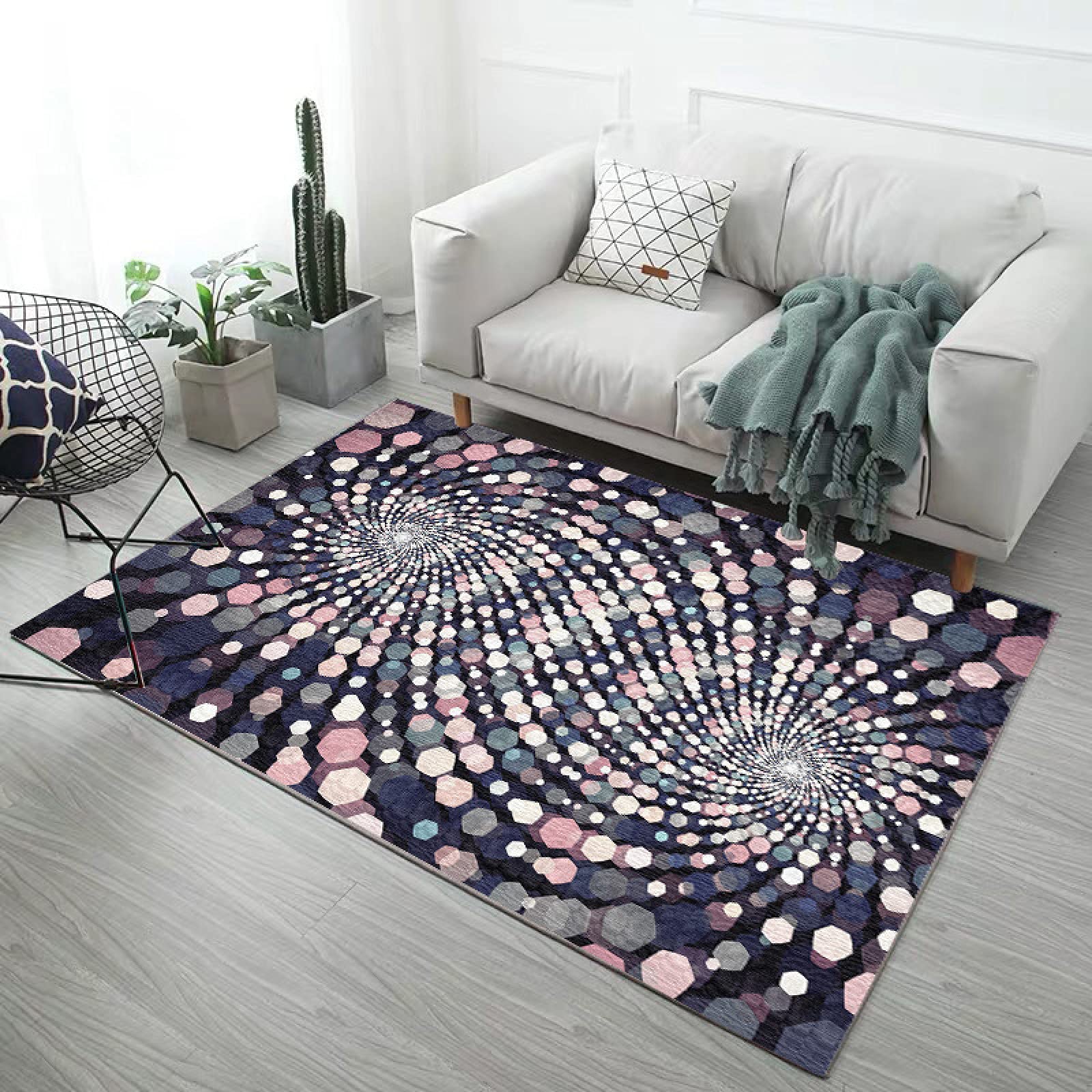 Tapis antidérapant NF Huipeng moderne et rectangulaire pour salon sécurisé