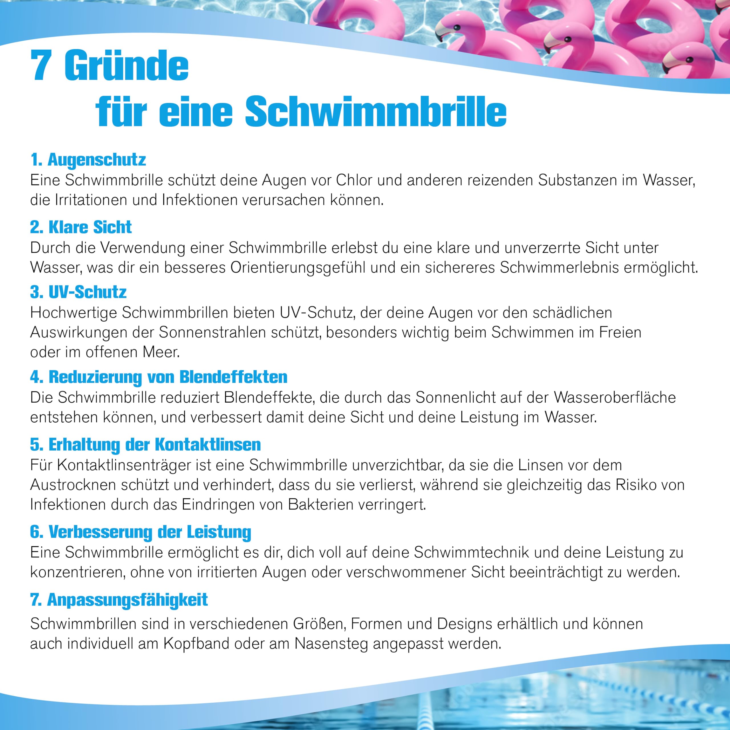 B&S Schwimmbrille für Kinder & Erwachsene, UV | Anti-Beschlag-Gläser aus schlagfestem Polycarbonat mit UV-Schutz, salzwasserbeständig, antiallergisch, verstellbarer Steg