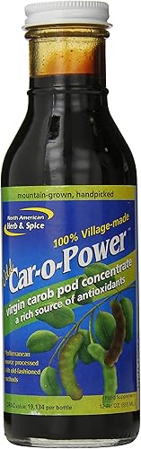NORTH AMERICAN HERB & SPICE Car-o-Power - Melaza de algarroba silvestre, concentrado virgen, apoya la salud intestinal y digestiva, rica en