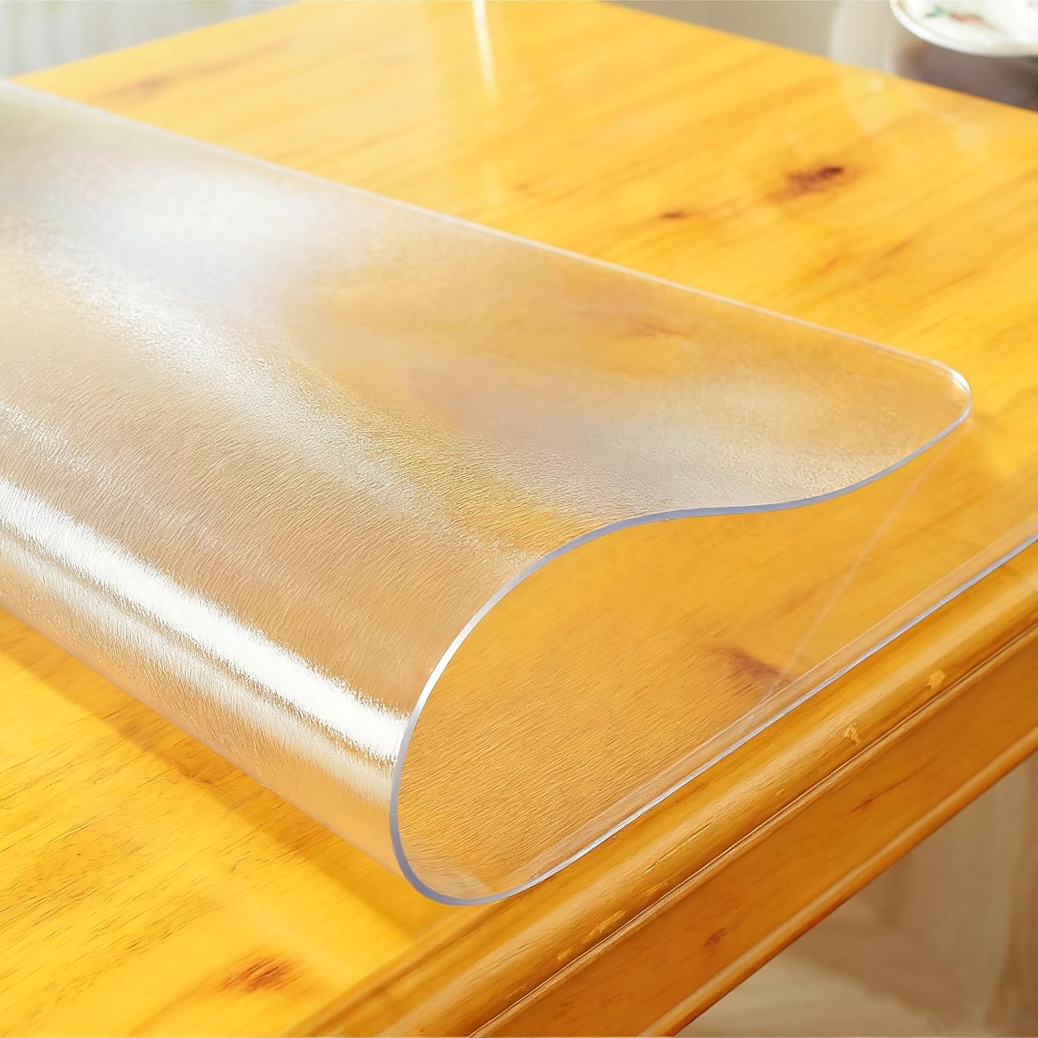 Thickened Frosted 2.0mm 24" x 36" Writing Desk Pad for Desktop, Desk Protector Mat, Frosted Clear Table Protector Plastic Table Cover, Waterproof PVC Clear Table Cover Protector image 2