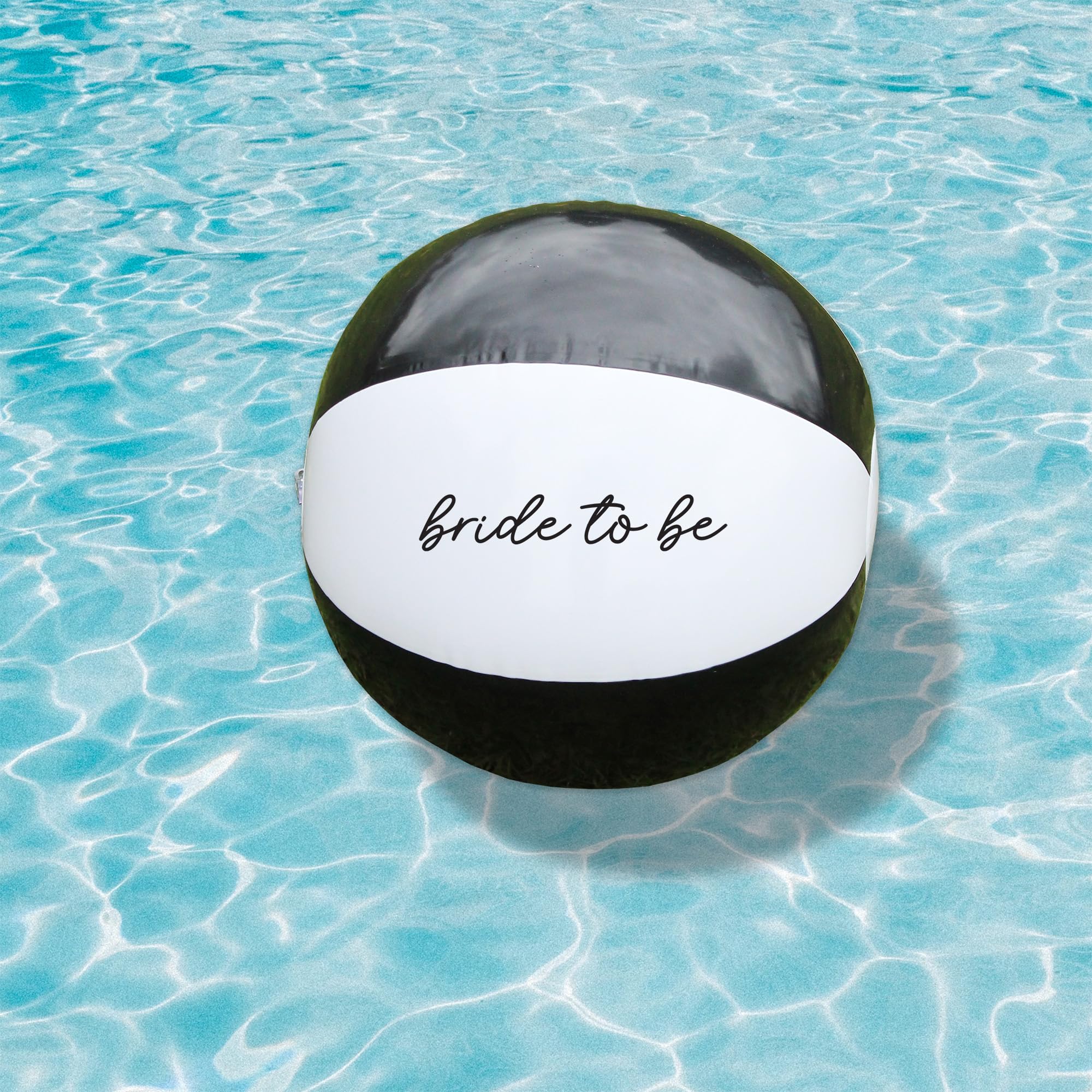 eBuyGB Black & White Bride To Be Beach Balls, Bridal Party Gift, Bachelorette Pool Party, Black Hen Party Décor, Destination Hen Do Abroad, 9” Ball