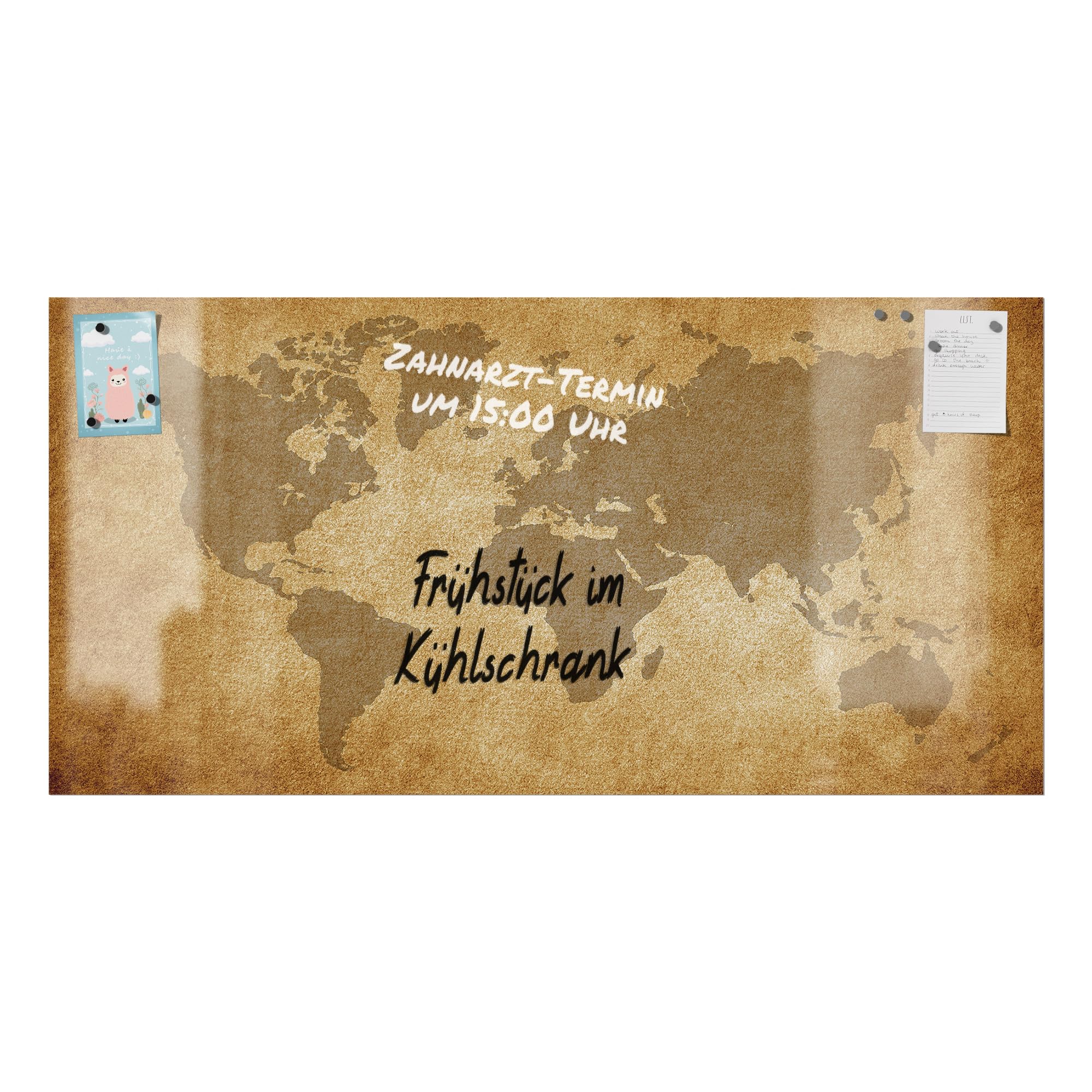 DEQORI Folia magnetyczna do ogrzewania 120 x 60 cm | motyw globalnej sztuki pergaminowej | dekoracyjna mata magnetyczna, ochrona grzejników | magnetyczna folia dekoracyjna, samoprzylepna, magnetyczna