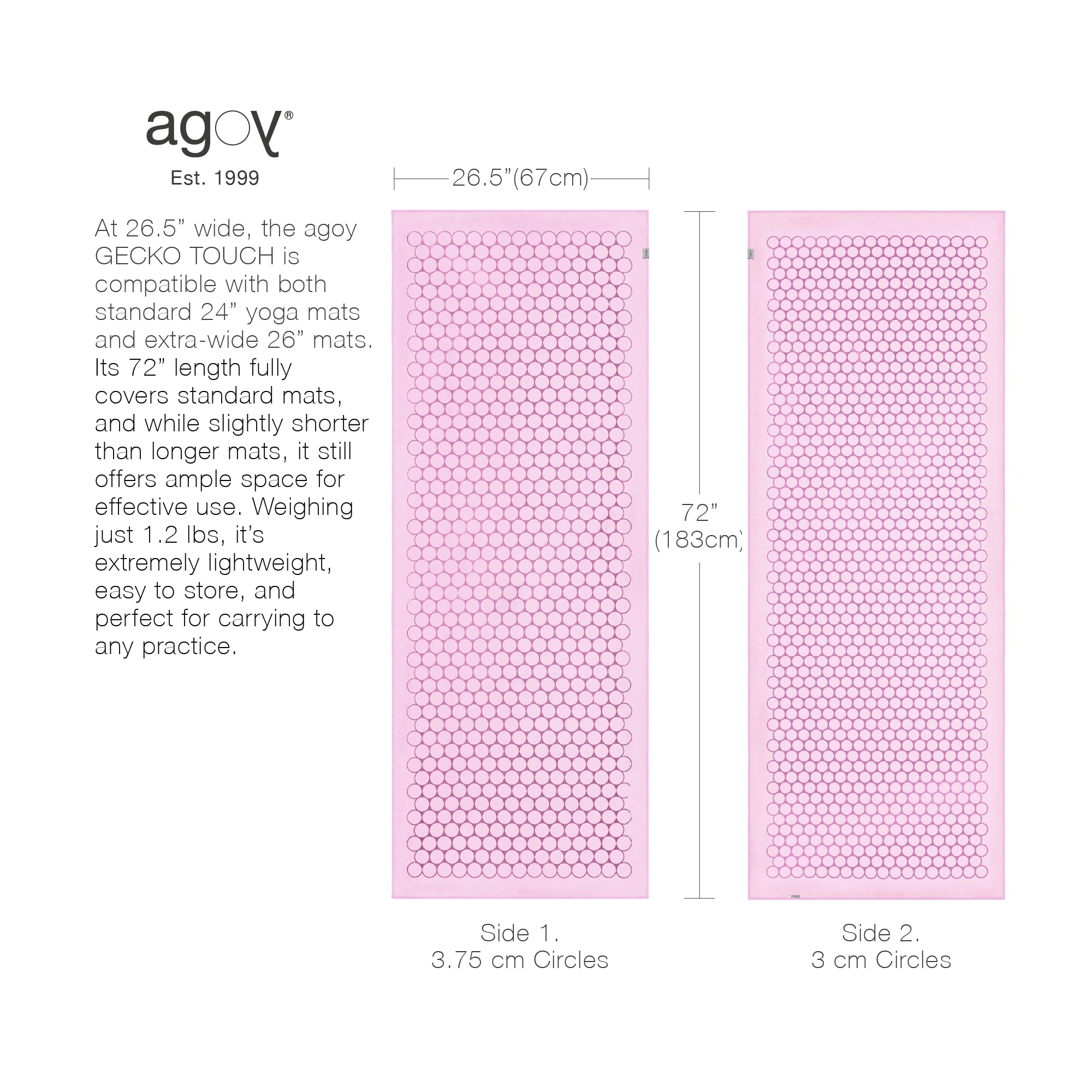 agoy Gecko Touch - Toalla de yoga de microfibra de última generación con agarre antideslizante de silicona de doble cara - Yoga caliente - Ultra absorbente, fácil de lavar, apta para viajes - 30%