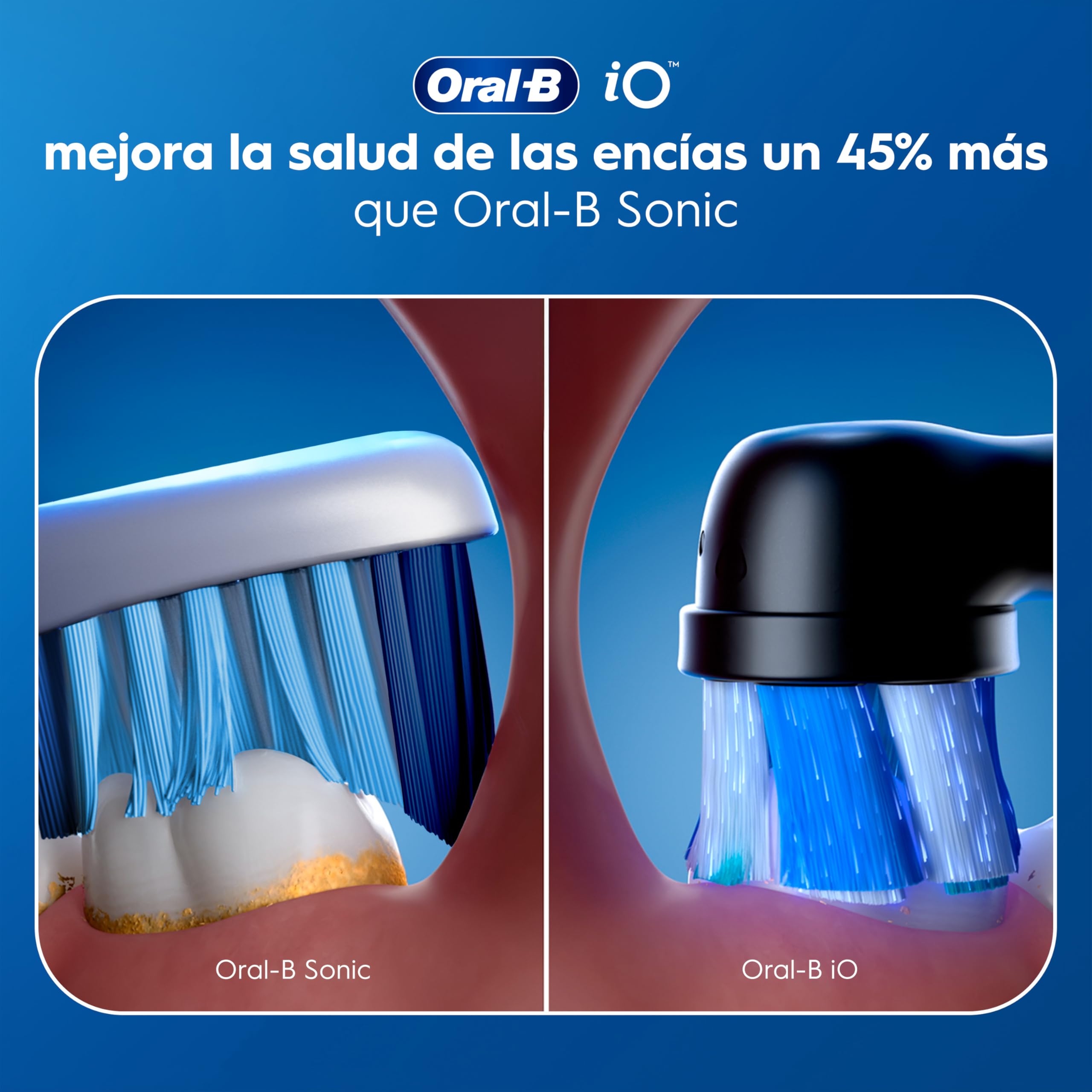 Oral-B iO 3 Cepillos De Dientes Eléctricos (Pack de 2) Con 2 Cabezales, 1 Estuche De Viaje, Diseñado Por Braun, Regalos Originales para Mujer y Hombre - Negro Y Rosa