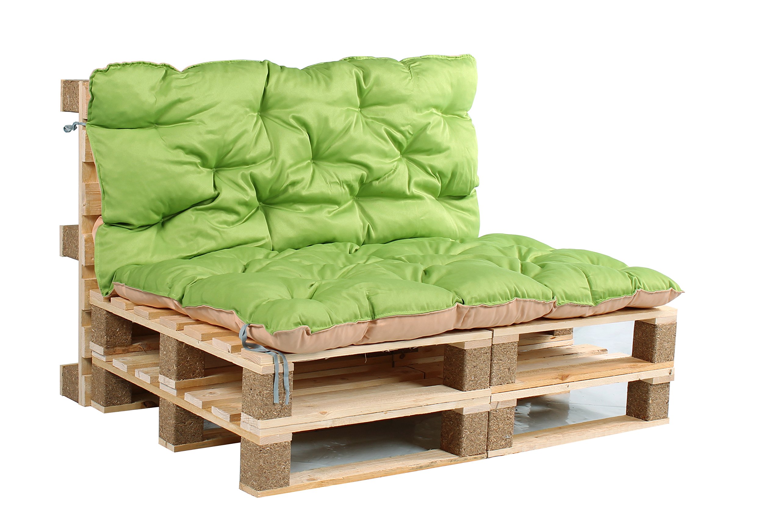 HOMECALL Coussin réversible avec dossier pour palette de jardin, environ 120 x 140 x 12 cm - Multicolore